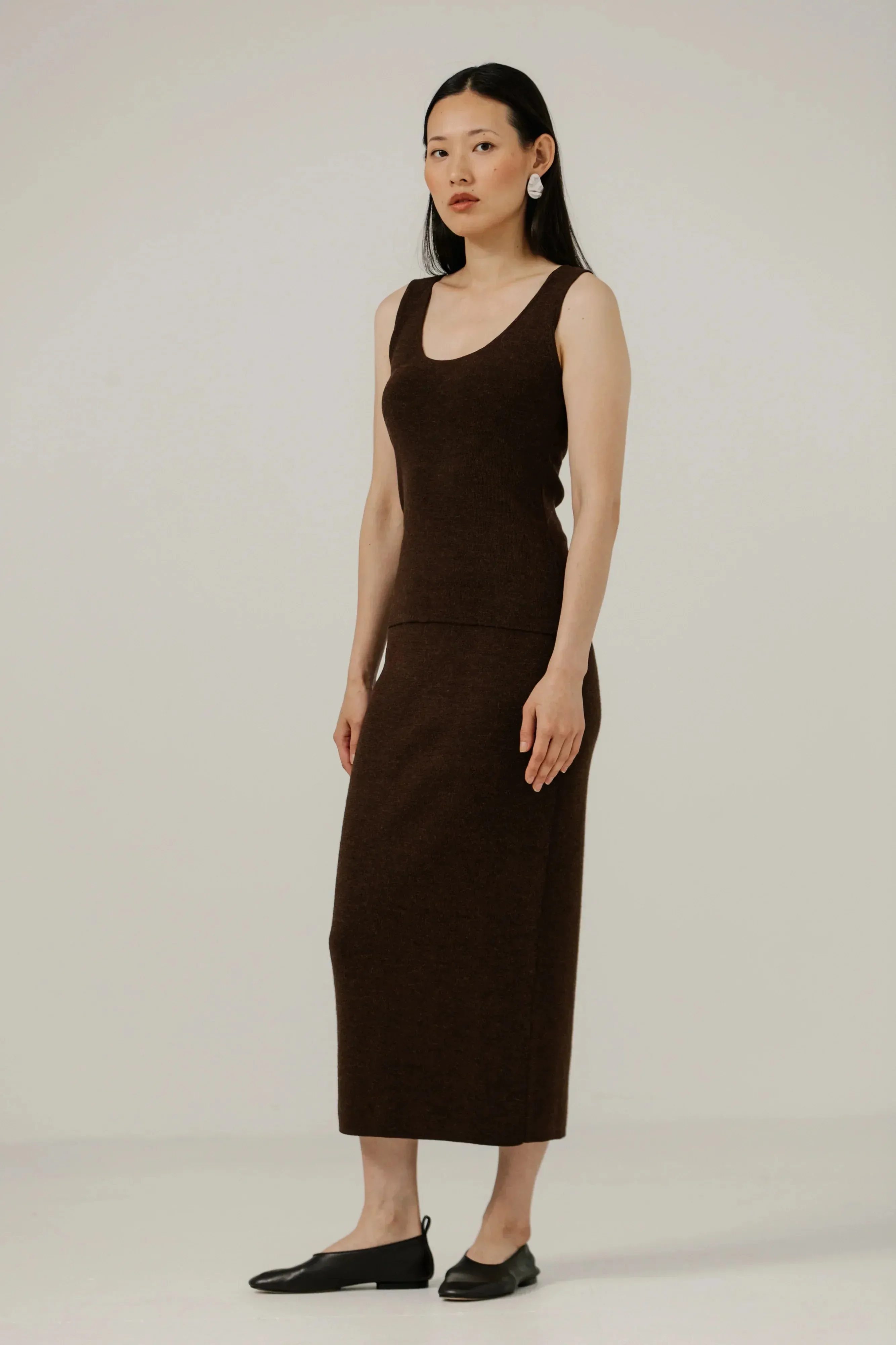 Slim Knit Tank in Molasses sold by Bare Knitwear product image thumbnail 2