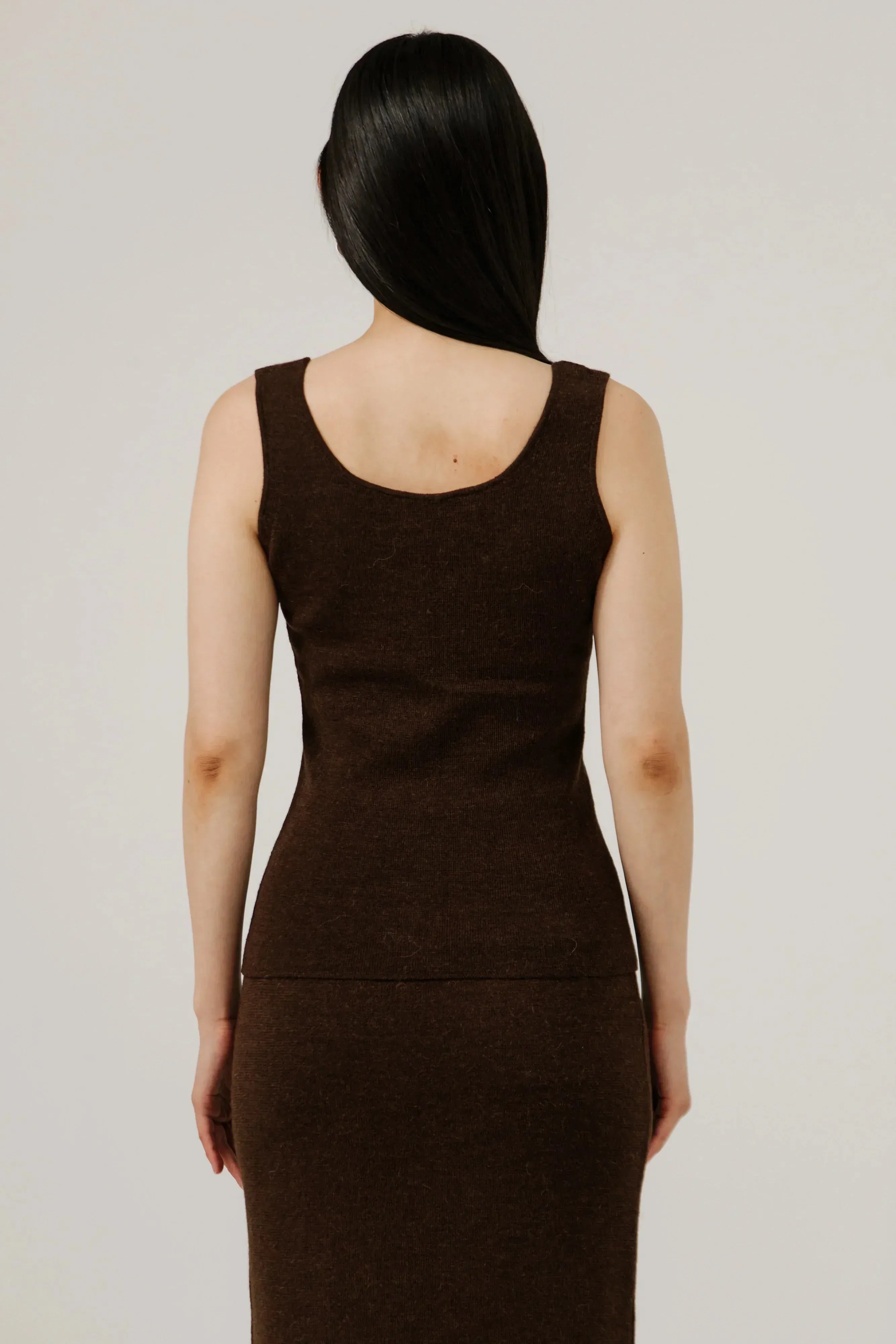 Slim Knit Tank in Molasses sold by Bare Knitwear product image thumbnail 3