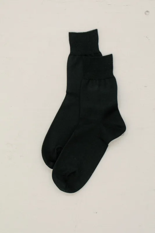 Egyptian Cotton Plain Socks in Black sold by Bare Knitwear
