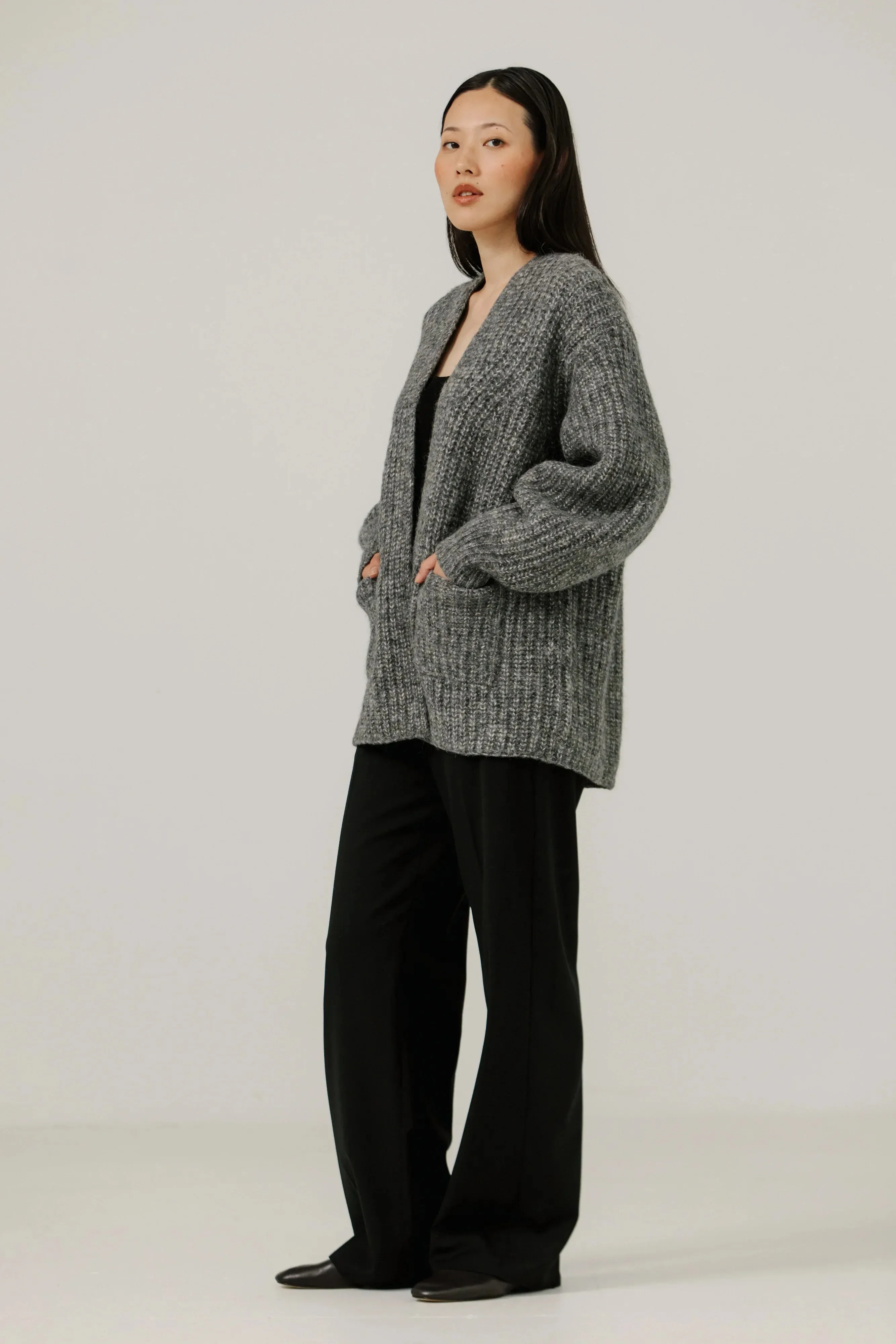 Marine Cardigan in Granite sold by Bare Knitwear product image thumbnail 2