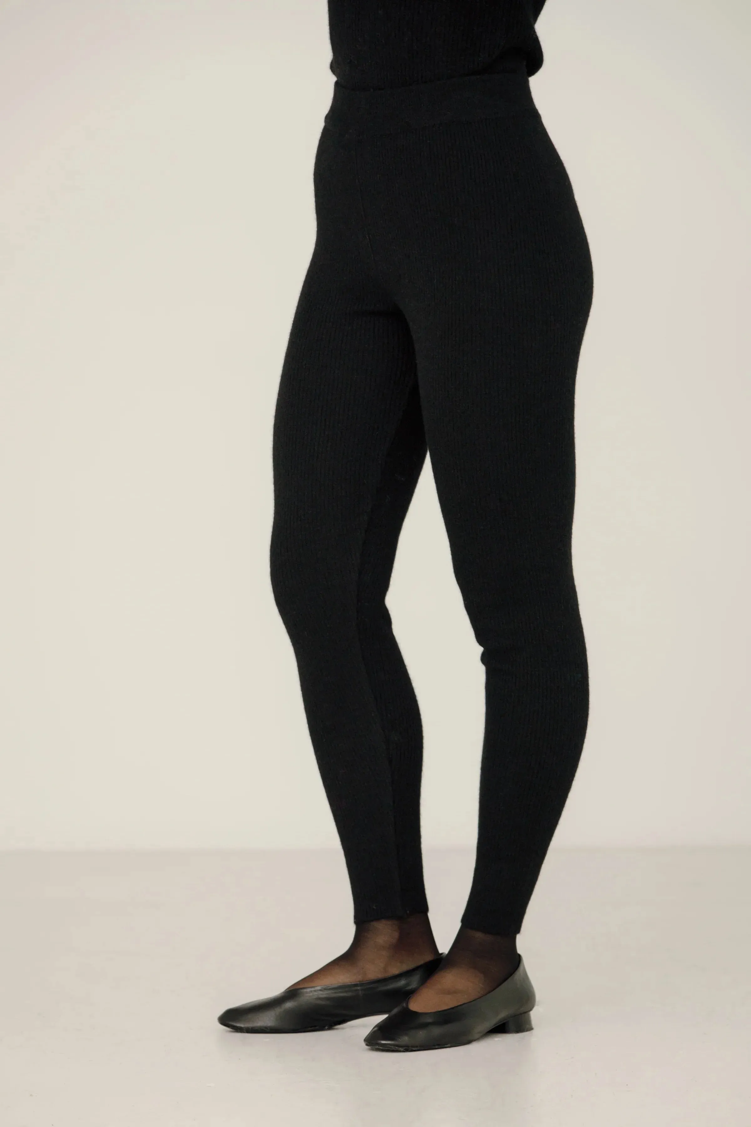 Core Rib Tights in Classic Black sold by Bare Knitwear product image thumbnail 3