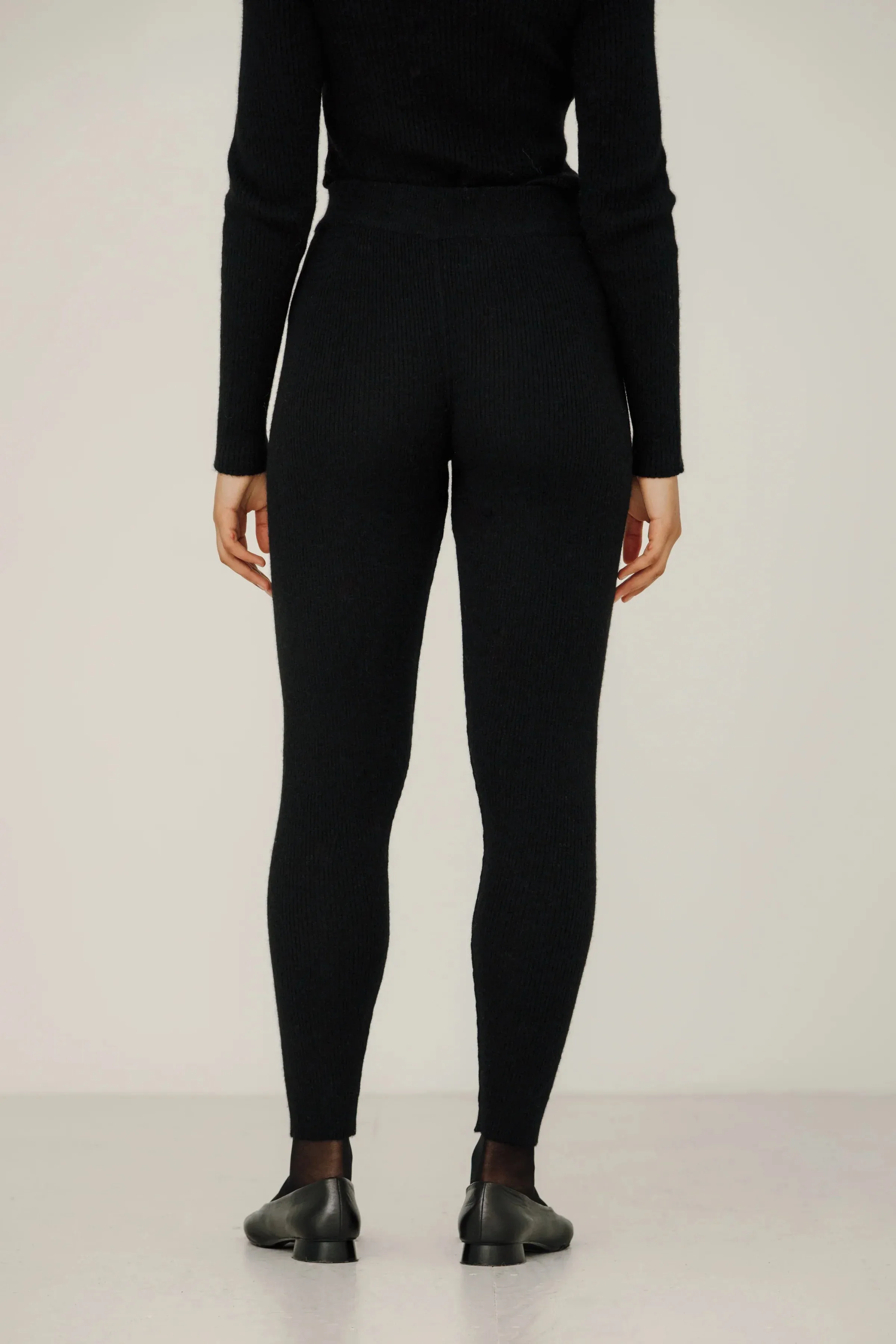 Core Rib Tights in Classic Black sold by Bare Knitwear product image thumbnail 4