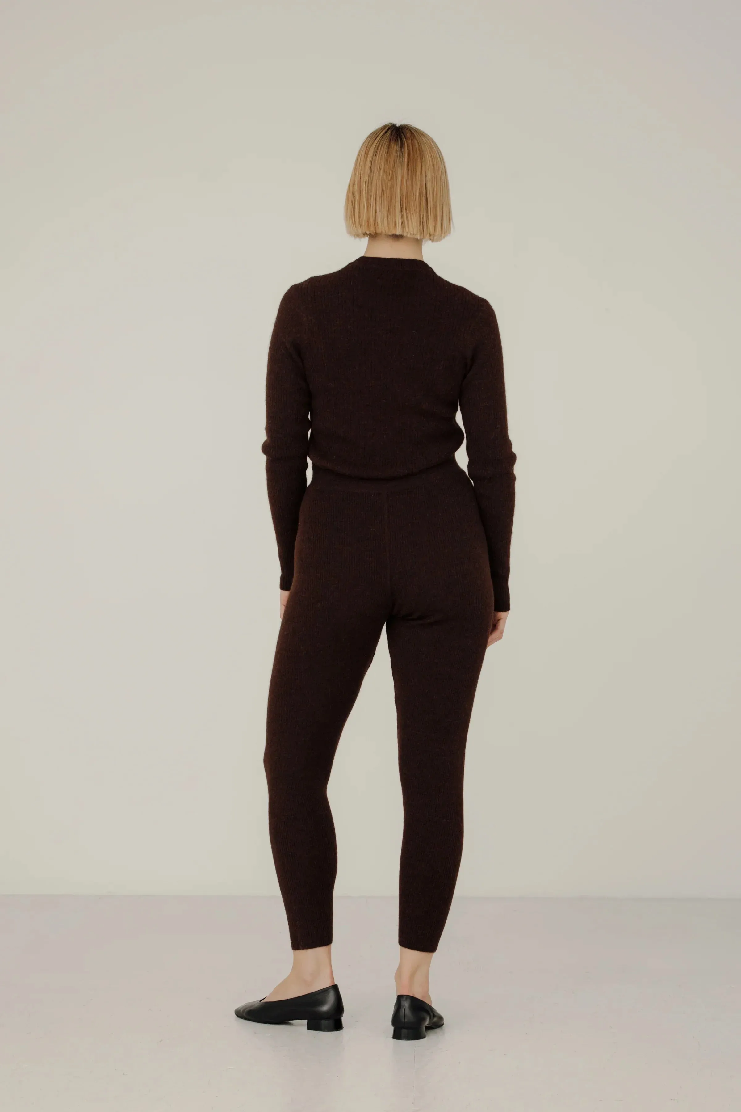 Core Rib Tights in Syrup sold by Bare Knitwear product image thumbnail 3