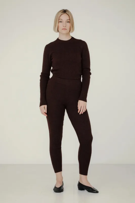 Core Rib Tights in Syrup made by Bare Knitwear