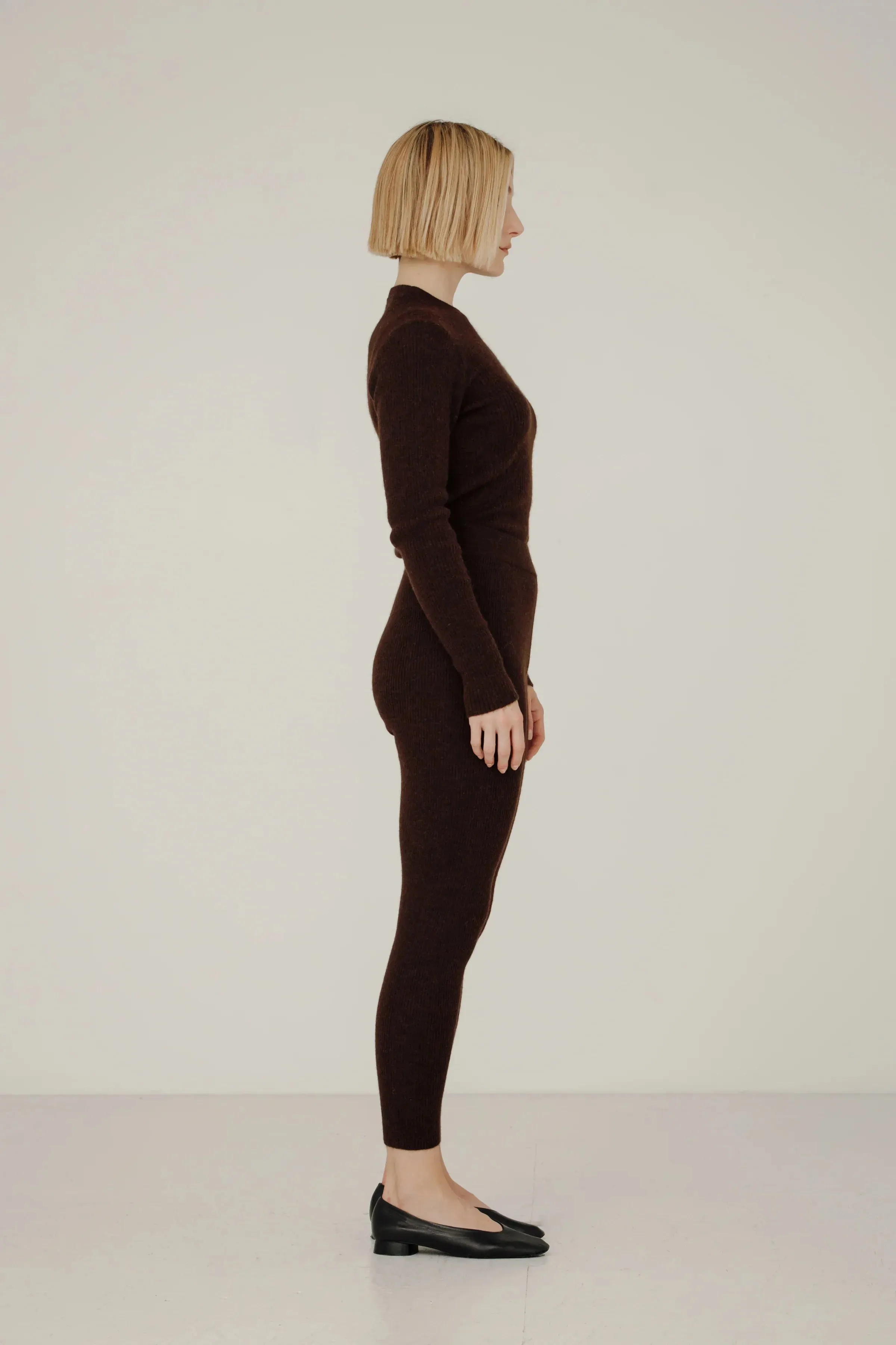 Core Rib Tights in Syrup sold by Bare Knitwear product image thumbnail 2