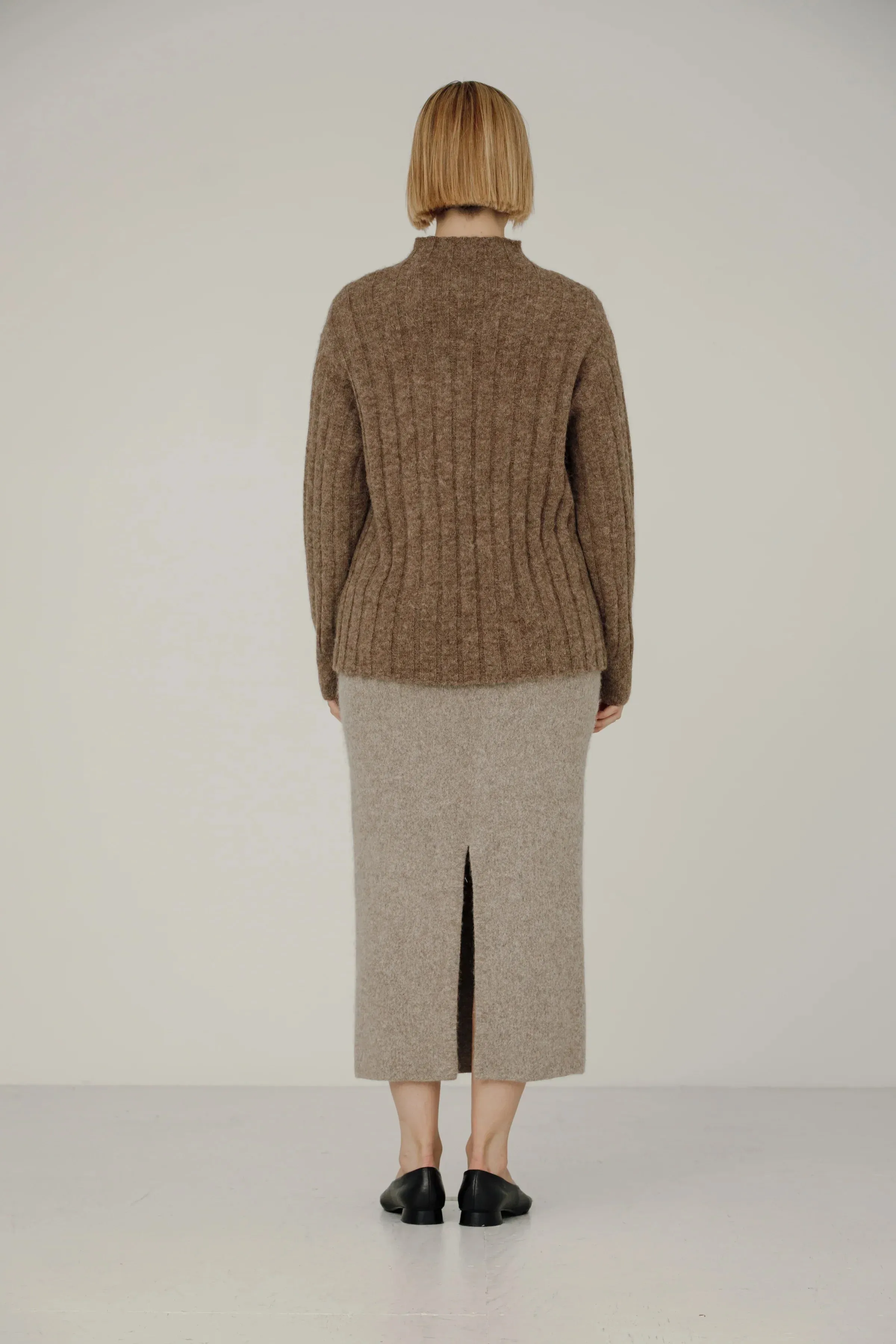 Demi Mock Neck in Rye sold by Bare Knitwear product image thumbnail 4