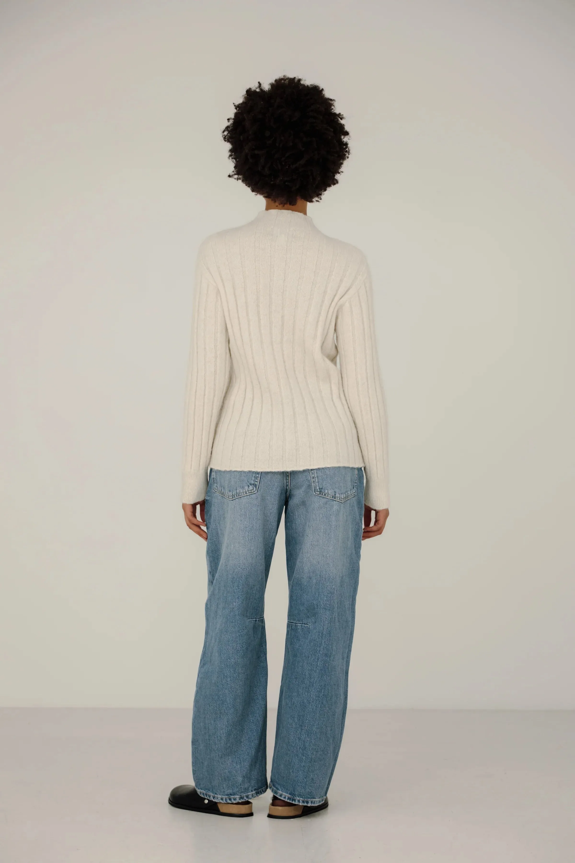 Demi Mock Neck in Ivory sold by Bare Knitwear product image thumbnail 4