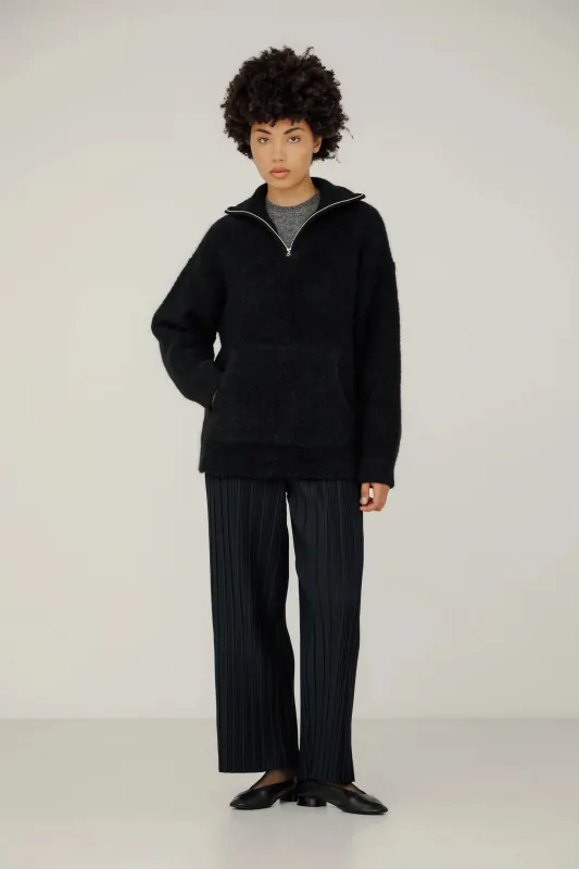 Billy Zip in Classic Black made by Bare Knitwear
