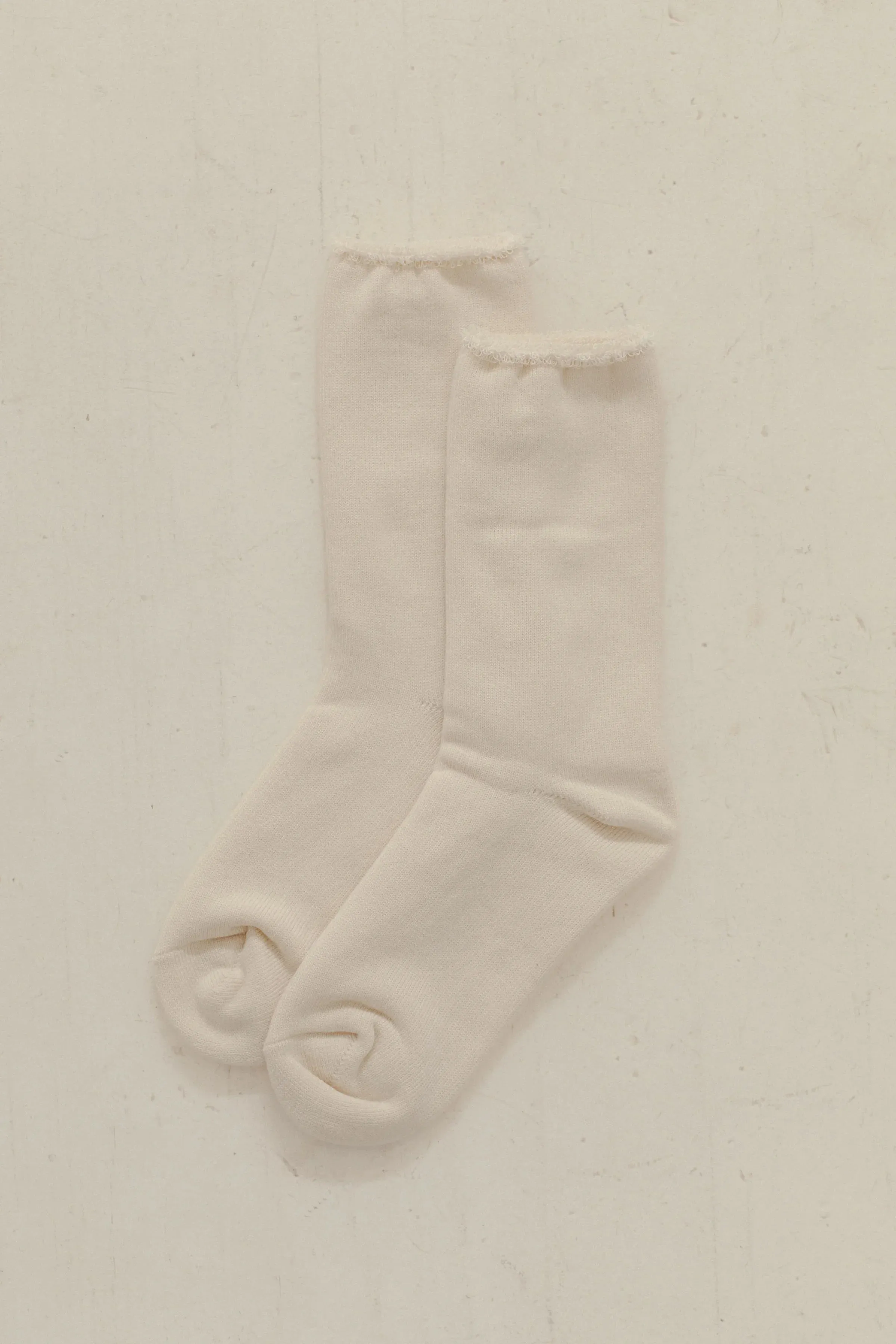 Silk Cotton Lounge Socks in Ivory sold by Bare Knitwear product image thumbnail 2