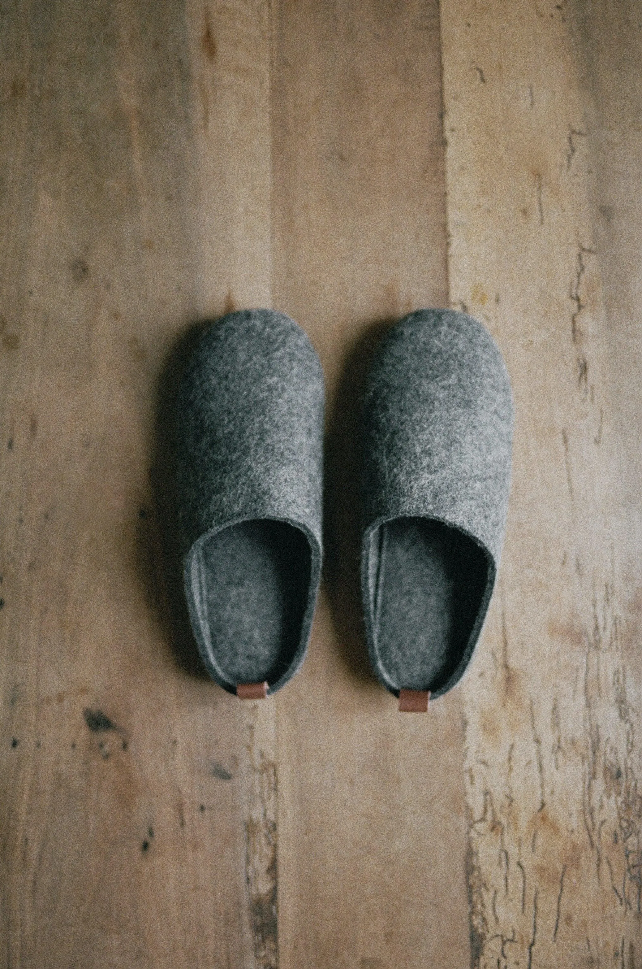Felted Alpaca Slippers in Charcoal sold by Bare Knitwear product image thumbnail 2