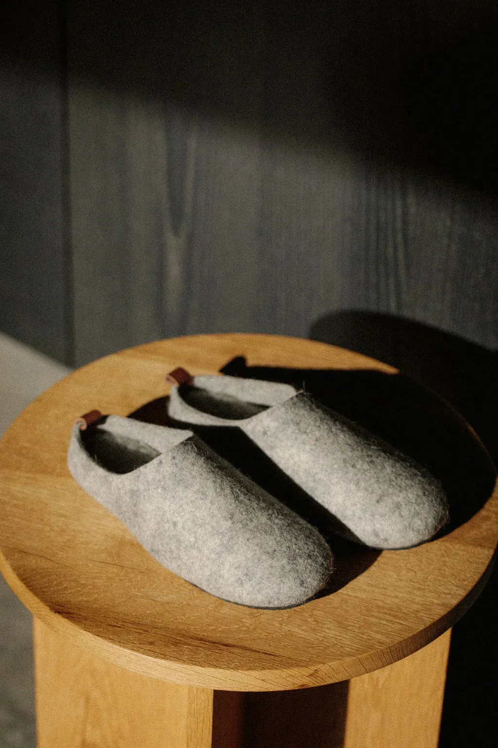Felted Alpaca Slippers in Cloud sold by Bare Knitwear product image thumbnail 2