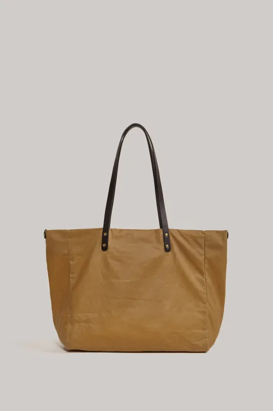 Midi Tote in Sand made by Bare Knitwear