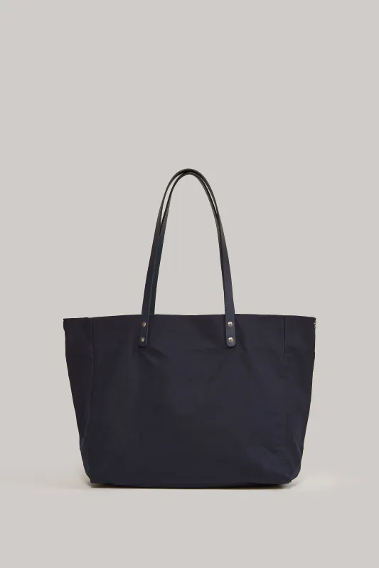 Midi Tote in Navy made by Bare Knitwear