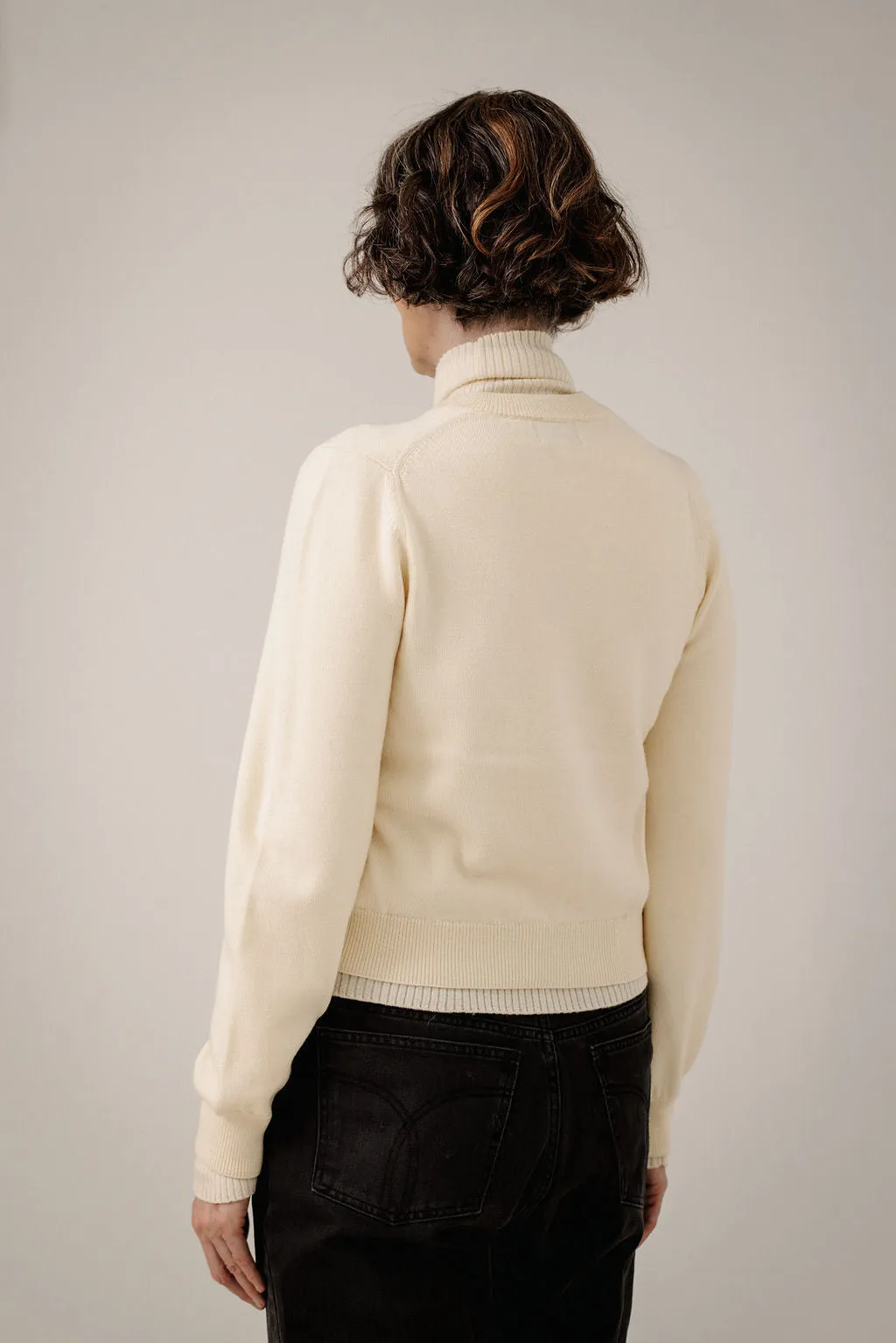 Classic Merino Cardigan in Ivory sold by Bare Knitwear product image thumbnail 3
