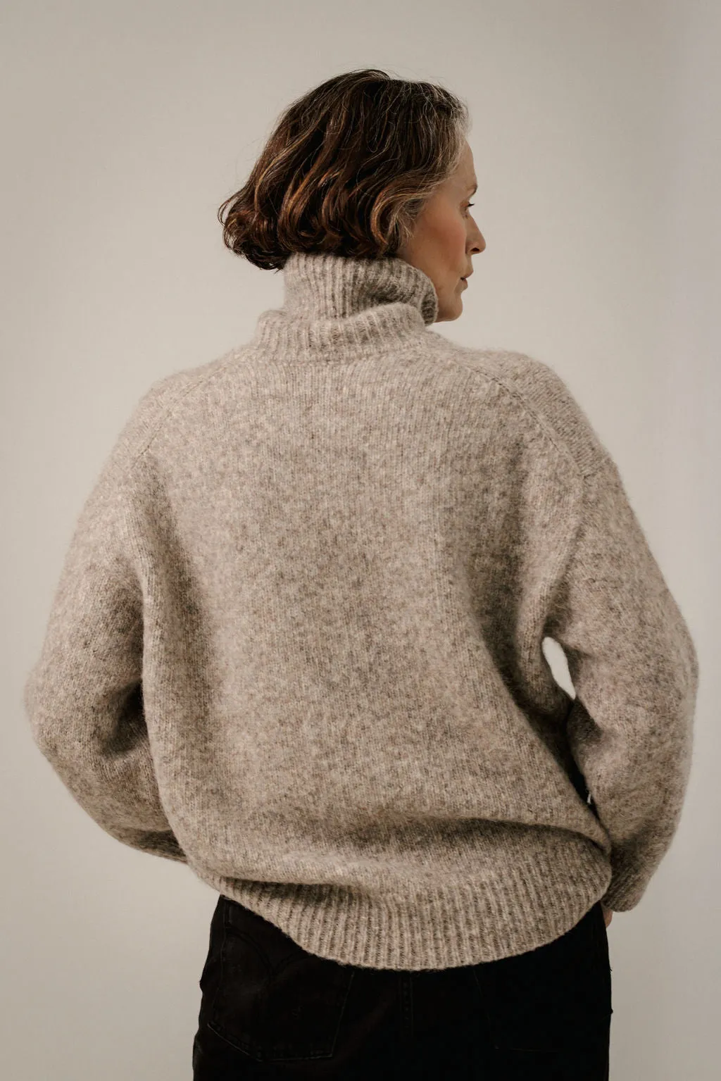 Oversized Alpaca Turtleneck in Marble sold by Bare Knitwear product image thumbnail 3