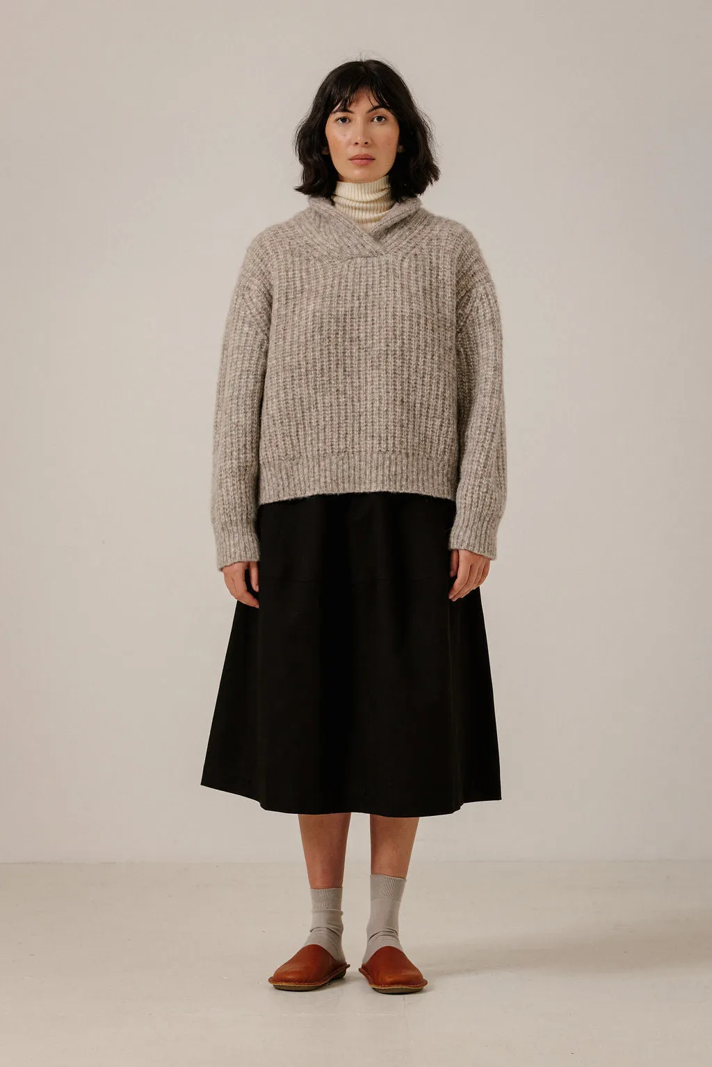Oversized Shawl Pullover in Marble sold by Bare Knitwear product image thumbnail 3