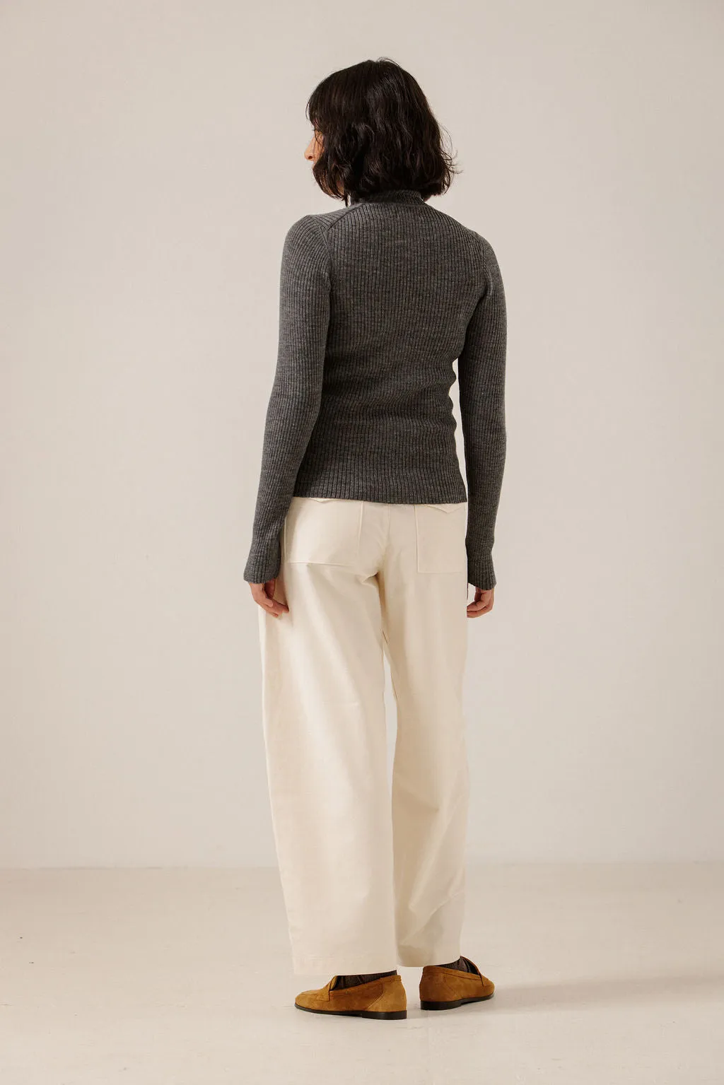 Fine Merino Turtleneck in Charcoal sold by Bare Knitwear product image thumbnail 3