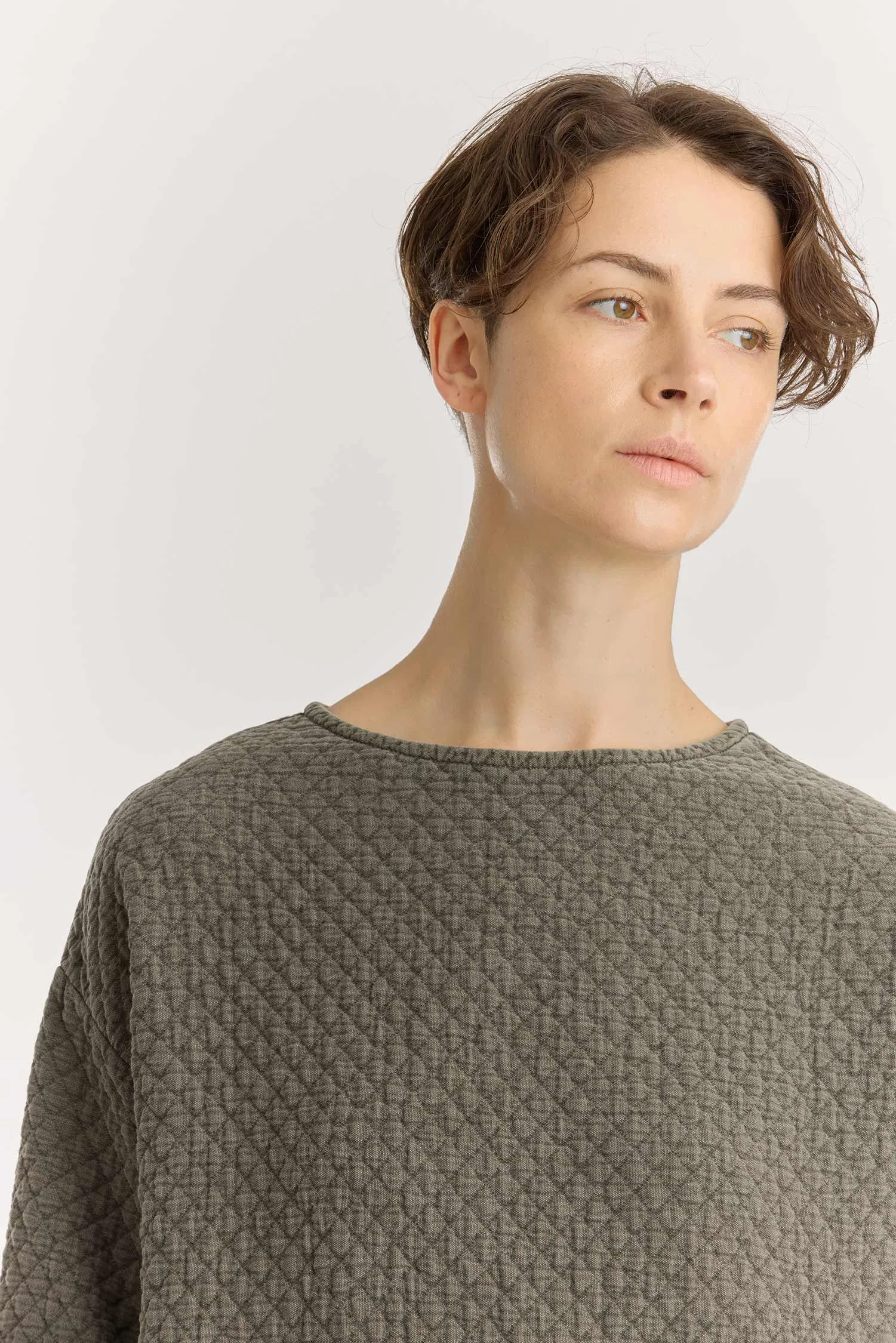 DIAMOND QUILTED DRESS / SLATE sold by Black Crane product image thumbnail 5