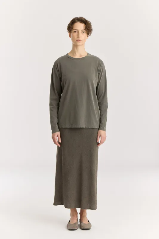 REGULAR L/S TEE / SLATE sold by Black Crane