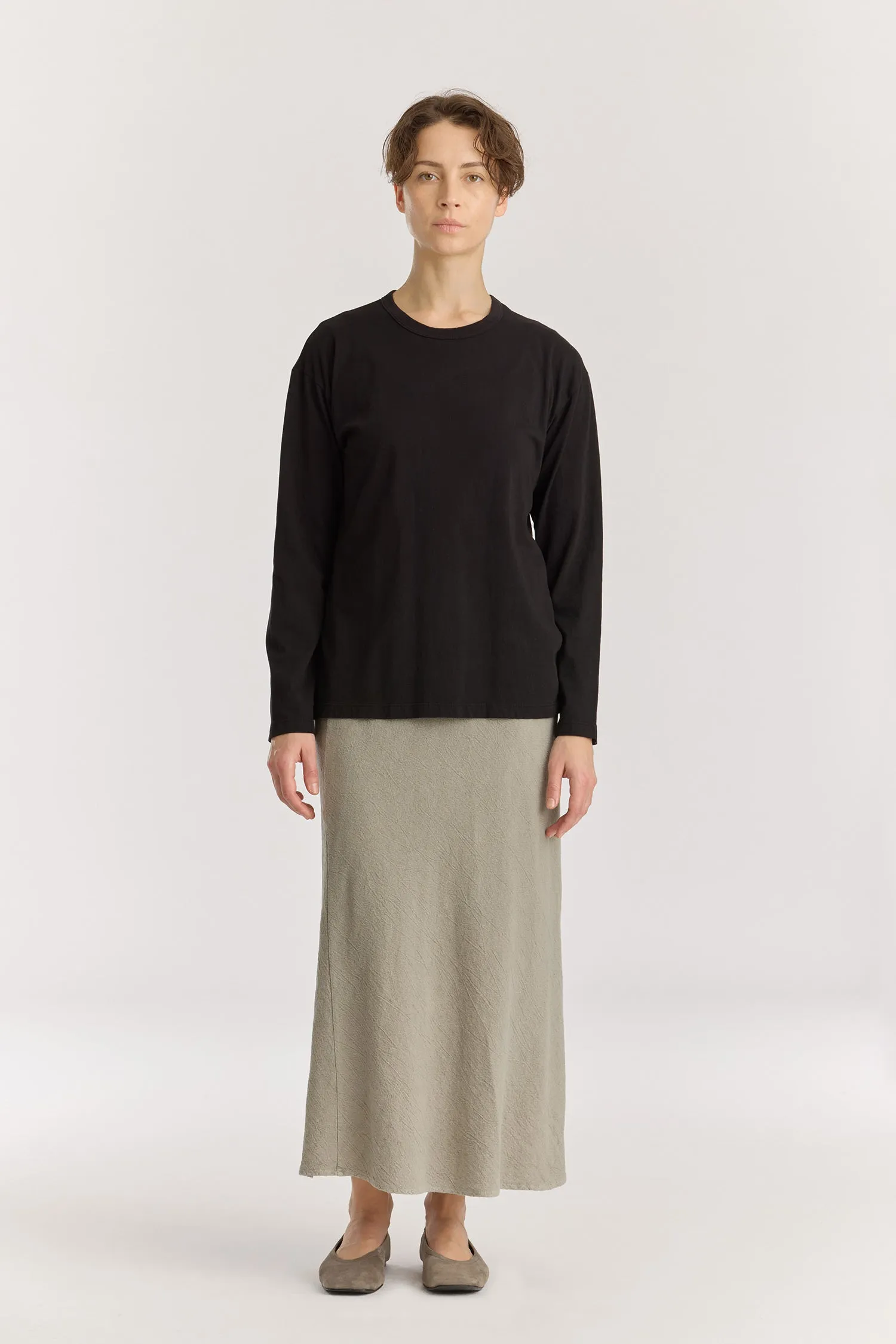 REGULAR L/S TEE / BLACK sold by Black Crane product image thumbnail 3