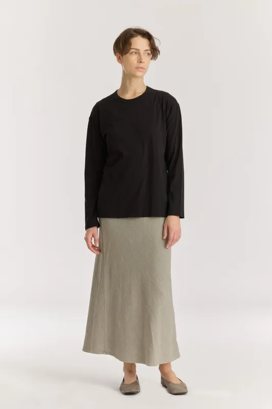 REGULAR L/S TEE / BLACK made by Black Crane