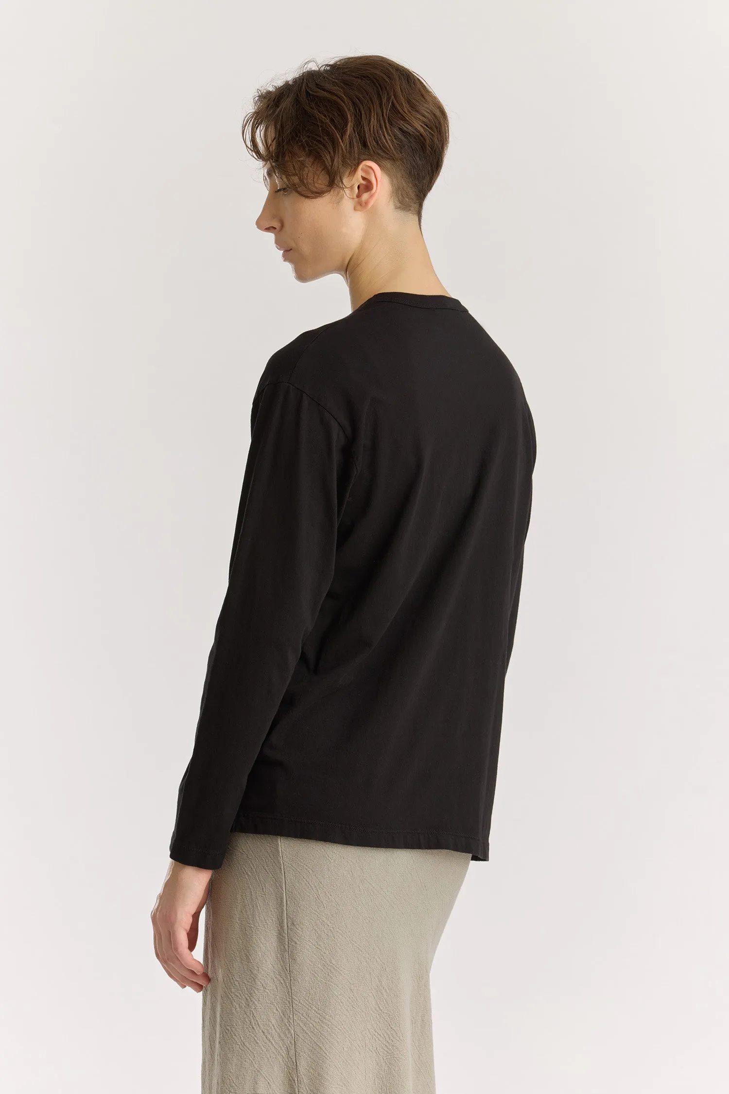 REGULAR L/S TEE / BLACK sold by Black Crane product image thumbnail 5
