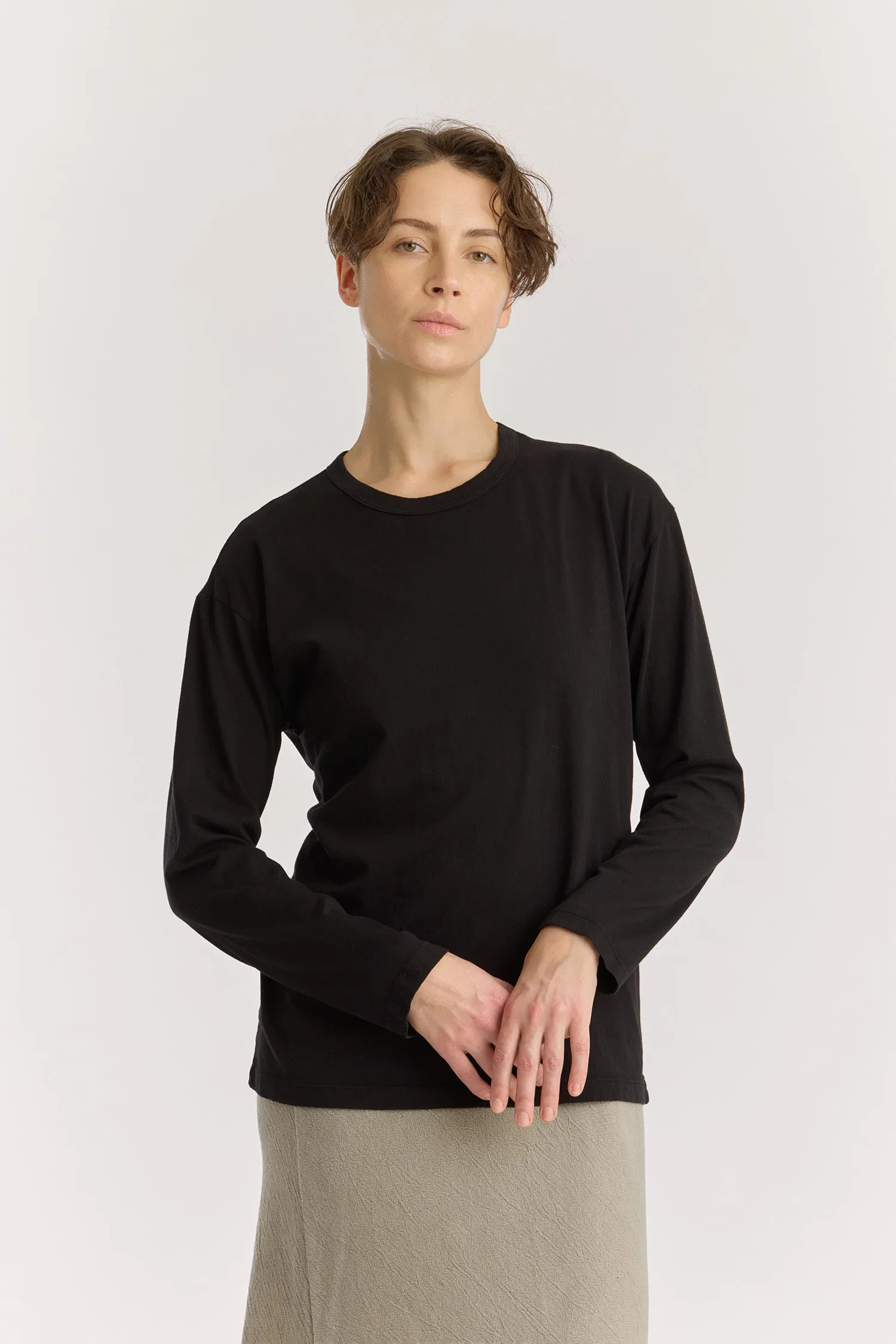 REGULAR L/S TEE / BLACK sold by Black Crane product image thumbnail 2