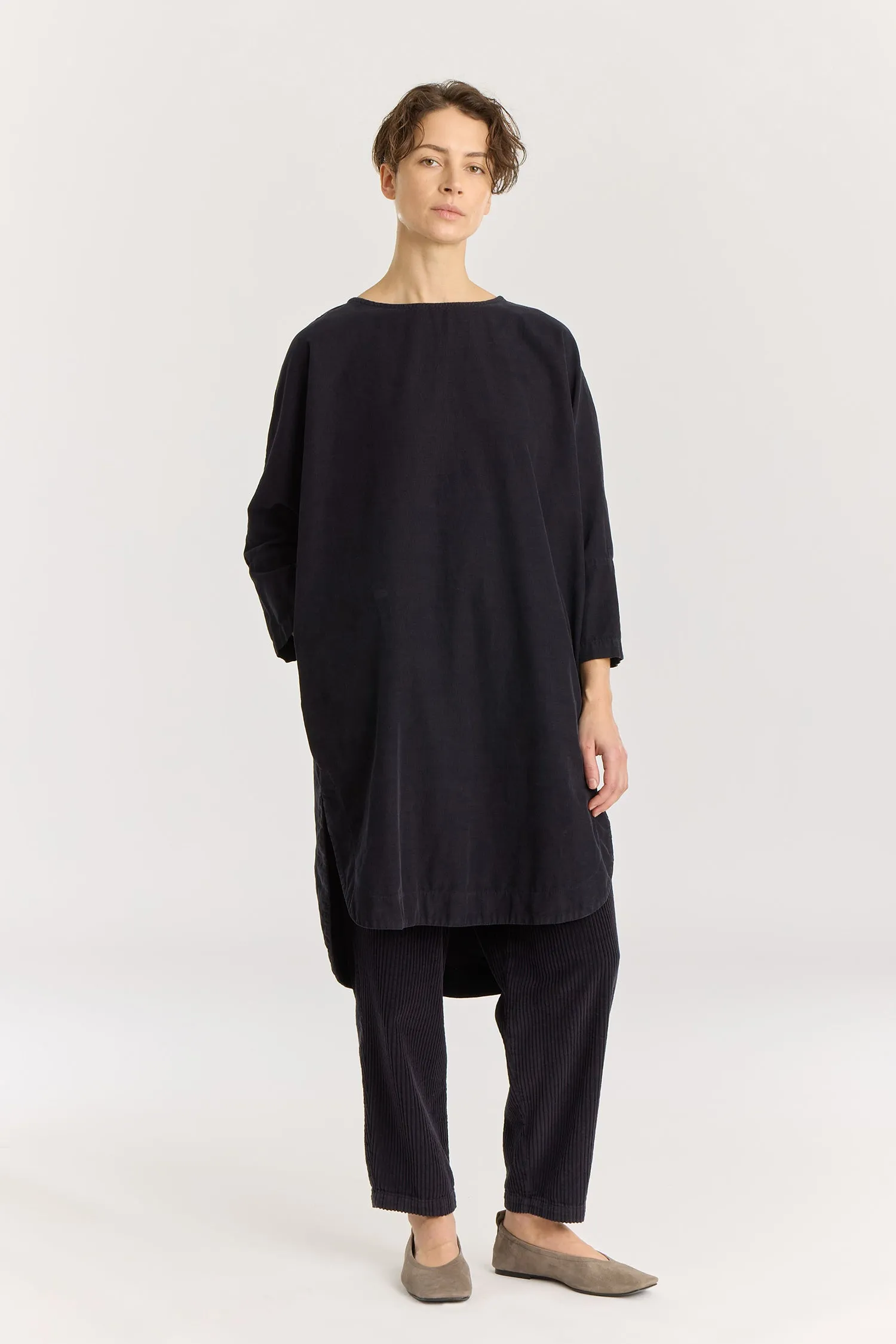 PAINTER DRESS / DK. NAVY sold by Black Crane