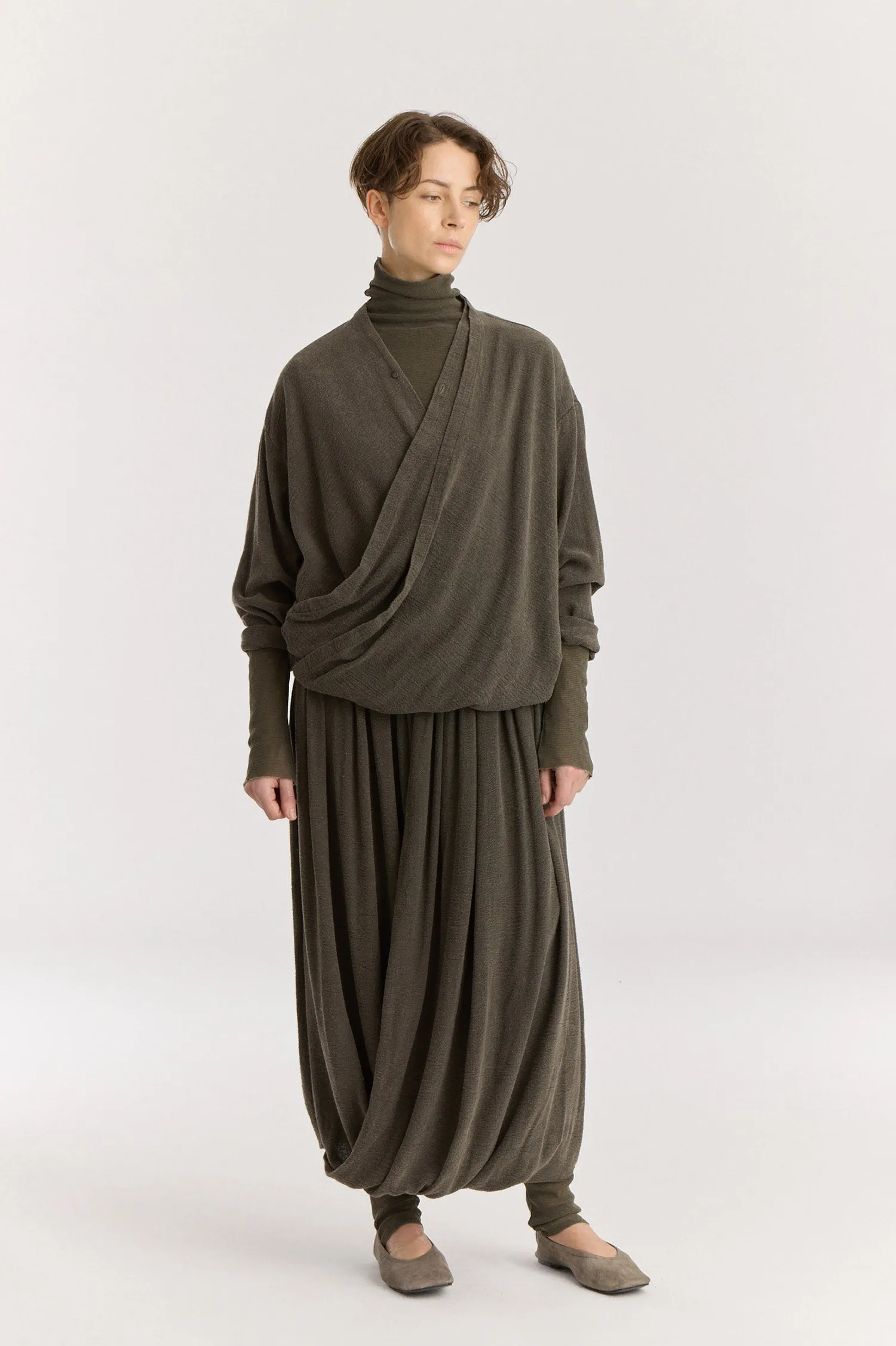 DRAPY SHIRTS / SLATE sold by Black Crane