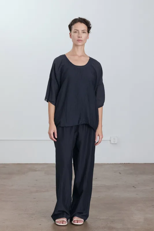 STRAIGHT PANTS / FADED BLACK sold by Black Crane