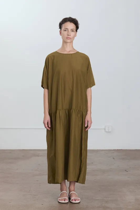 EASY DRESS / DK. OLIVE sold by Black Crane