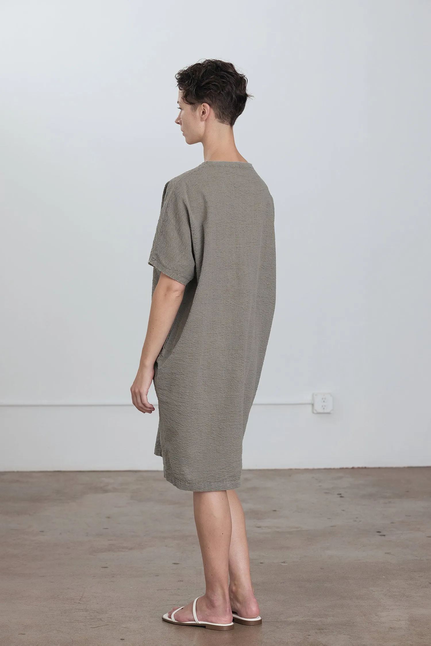 V-NECK DRESS / P. GREY sold by Black Crane product image thumbnail 4