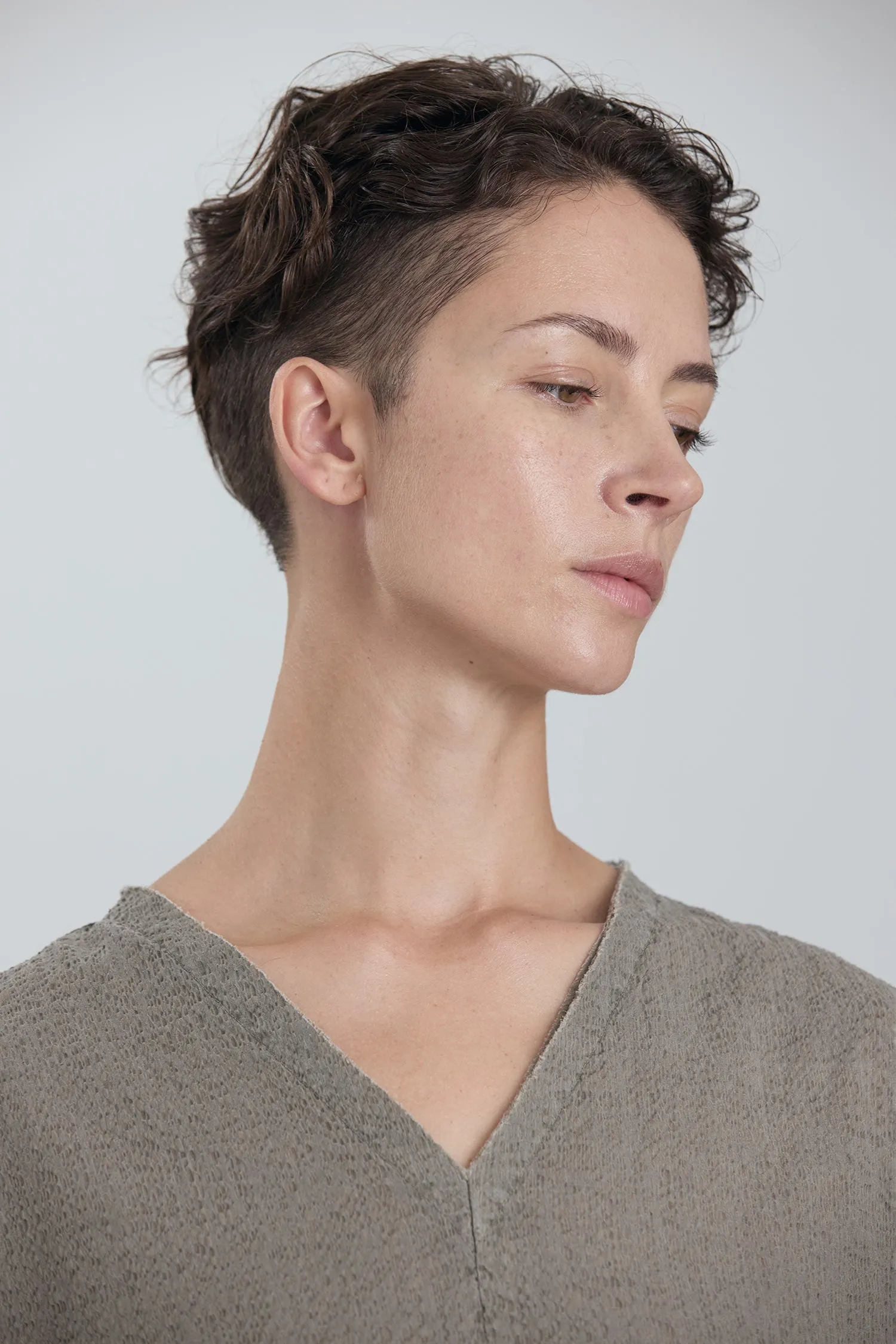 V-NECK DRESS / P. GREY sold by Black Crane product image thumbnail 5