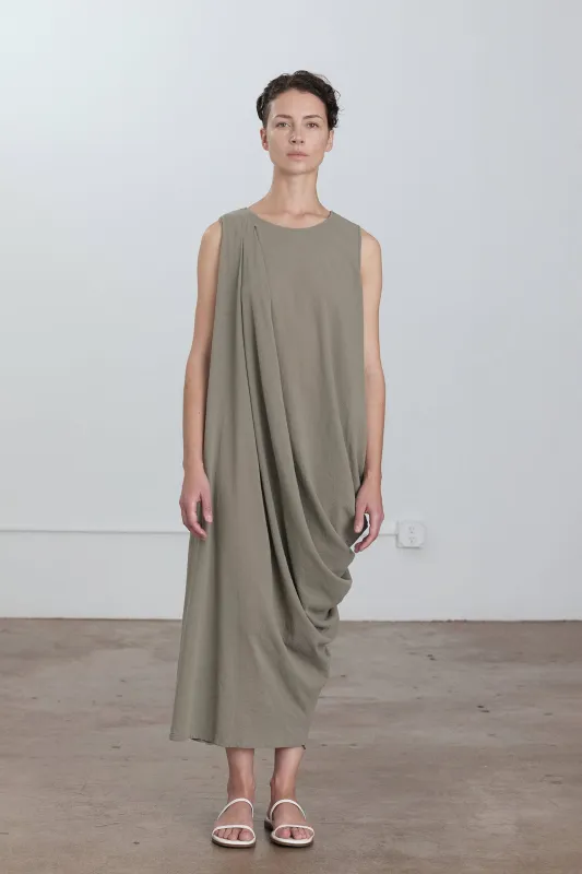 GREEK COLUMN DRESS / CEMENT made by Black Crane