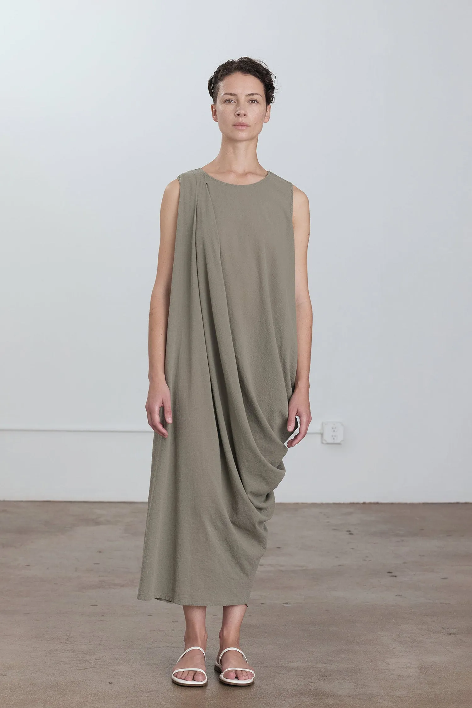 GREEK COLUMN DRESS / CEMENT sold by Black Crane