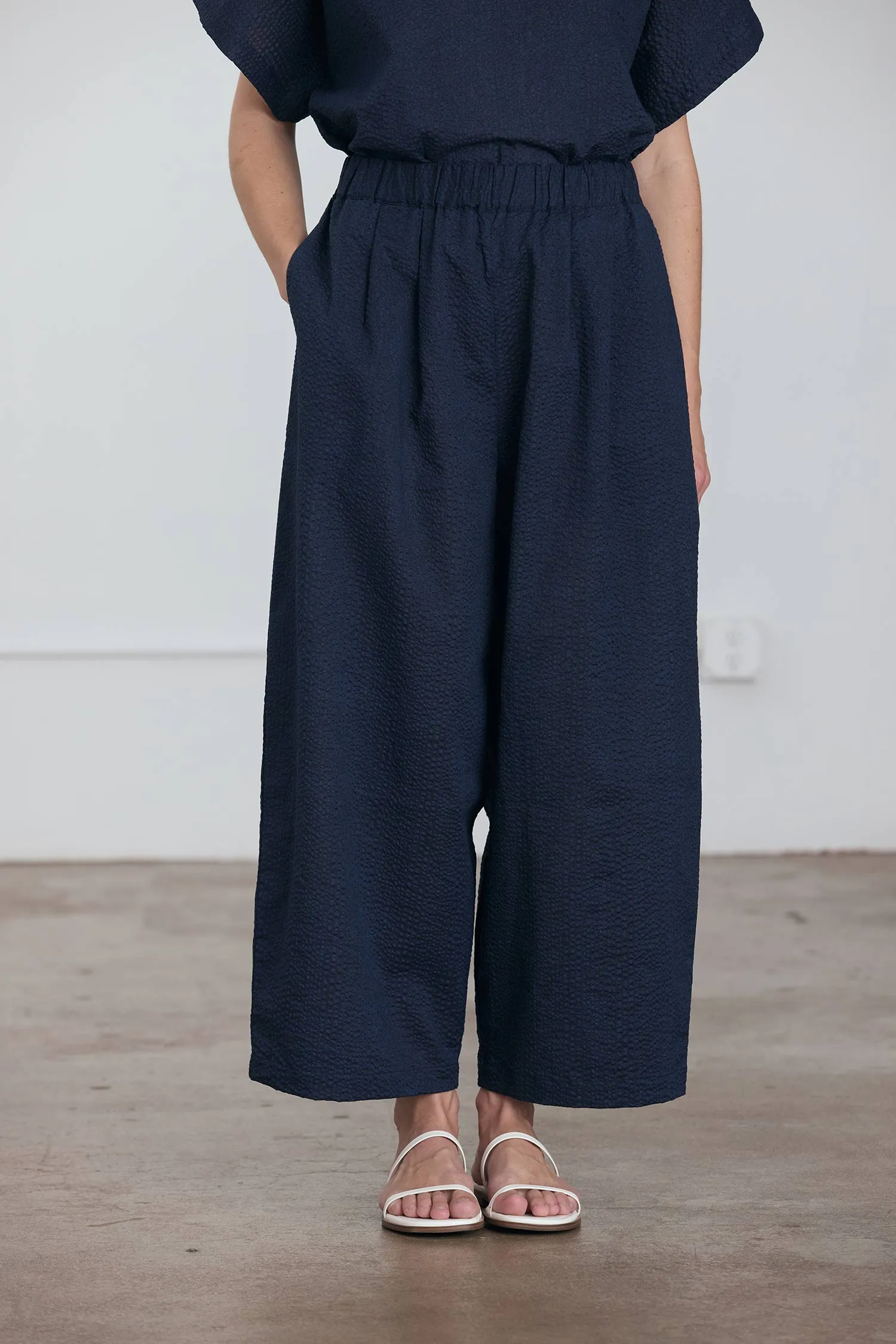 WIDE PANTS / NAVY sold by Black Crane product image thumbnail 2