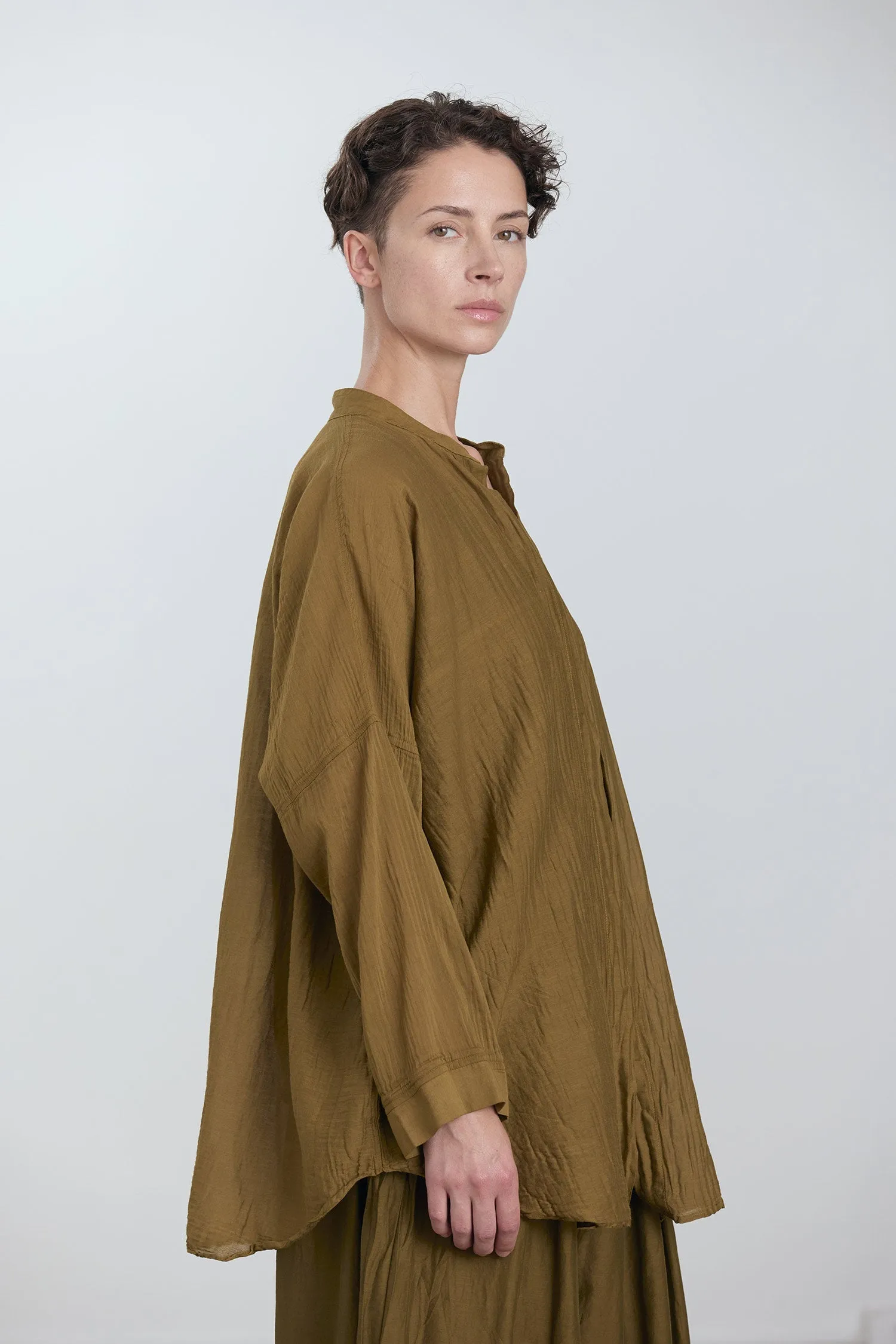 SQUARE SHIRTS / DK. OLIVE sold by Black Crane product image thumbnail 4