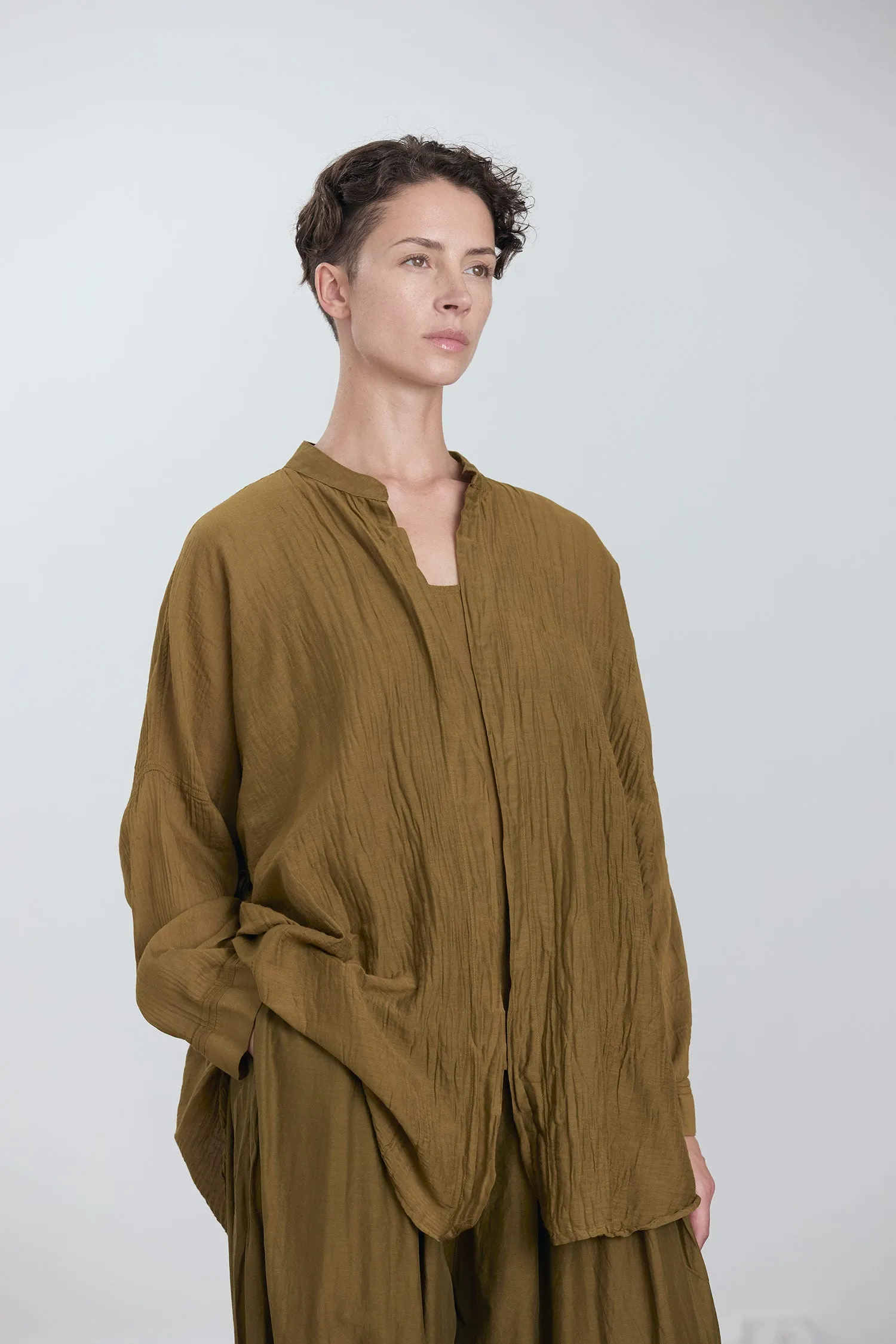 SQUARE SHIRTS / DK. OLIVE sold by Black Crane product image thumbnail 3