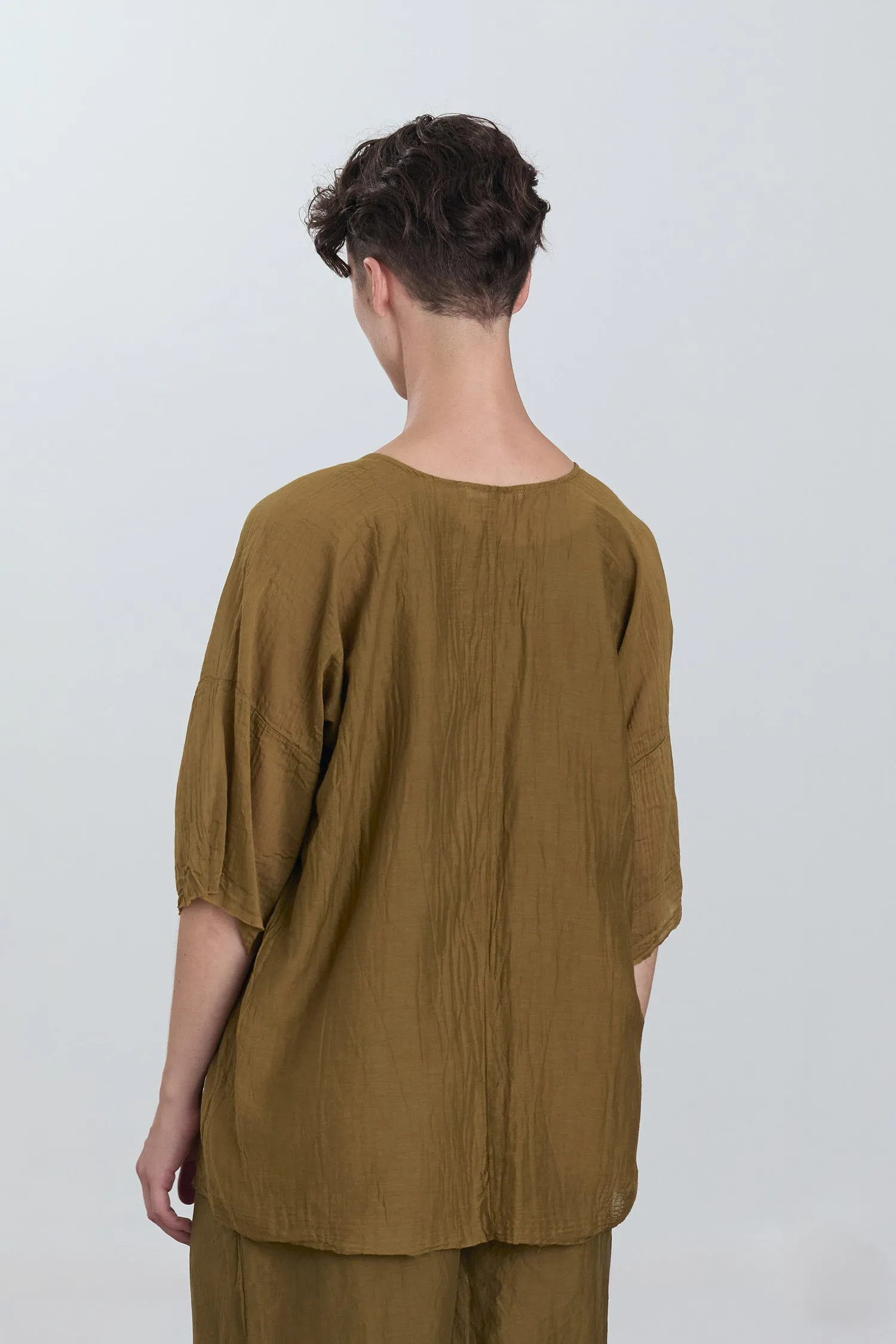 OVERSIZED TOP / DK. OLIVE sold by Black Crane product image thumbnail 4