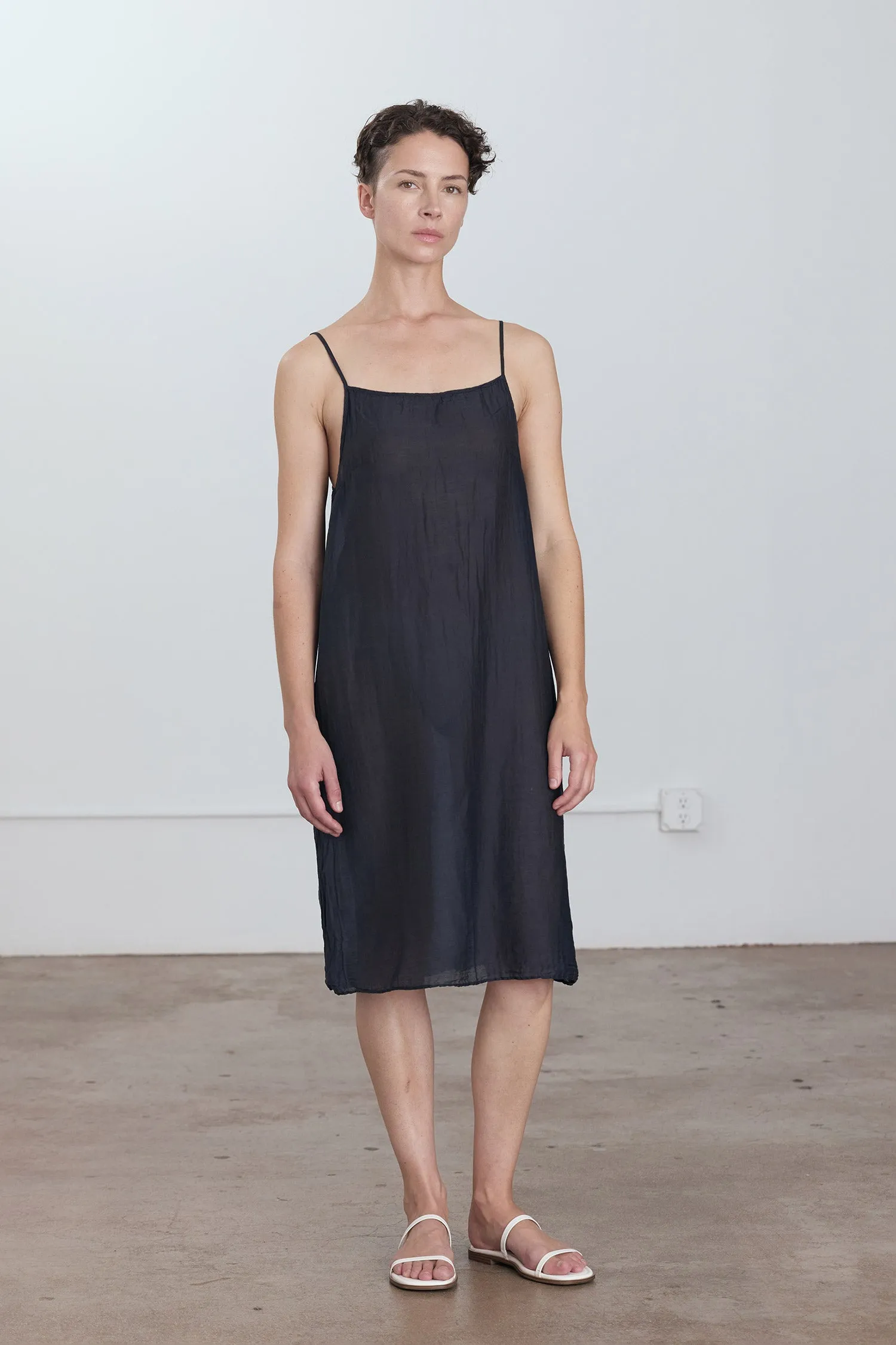 CAMI DRESS / FADED BLACK sold by Black Crane