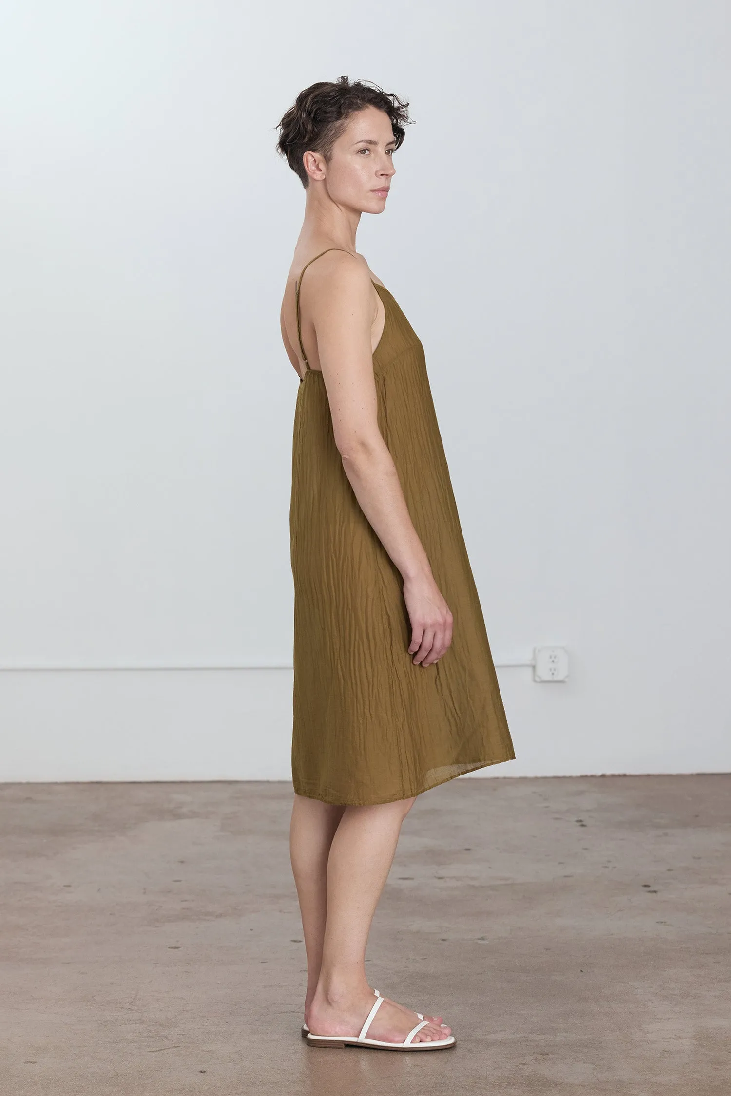 CAMI DRESS / DK. OLIVE sold by Black Crane product image thumbnail 3