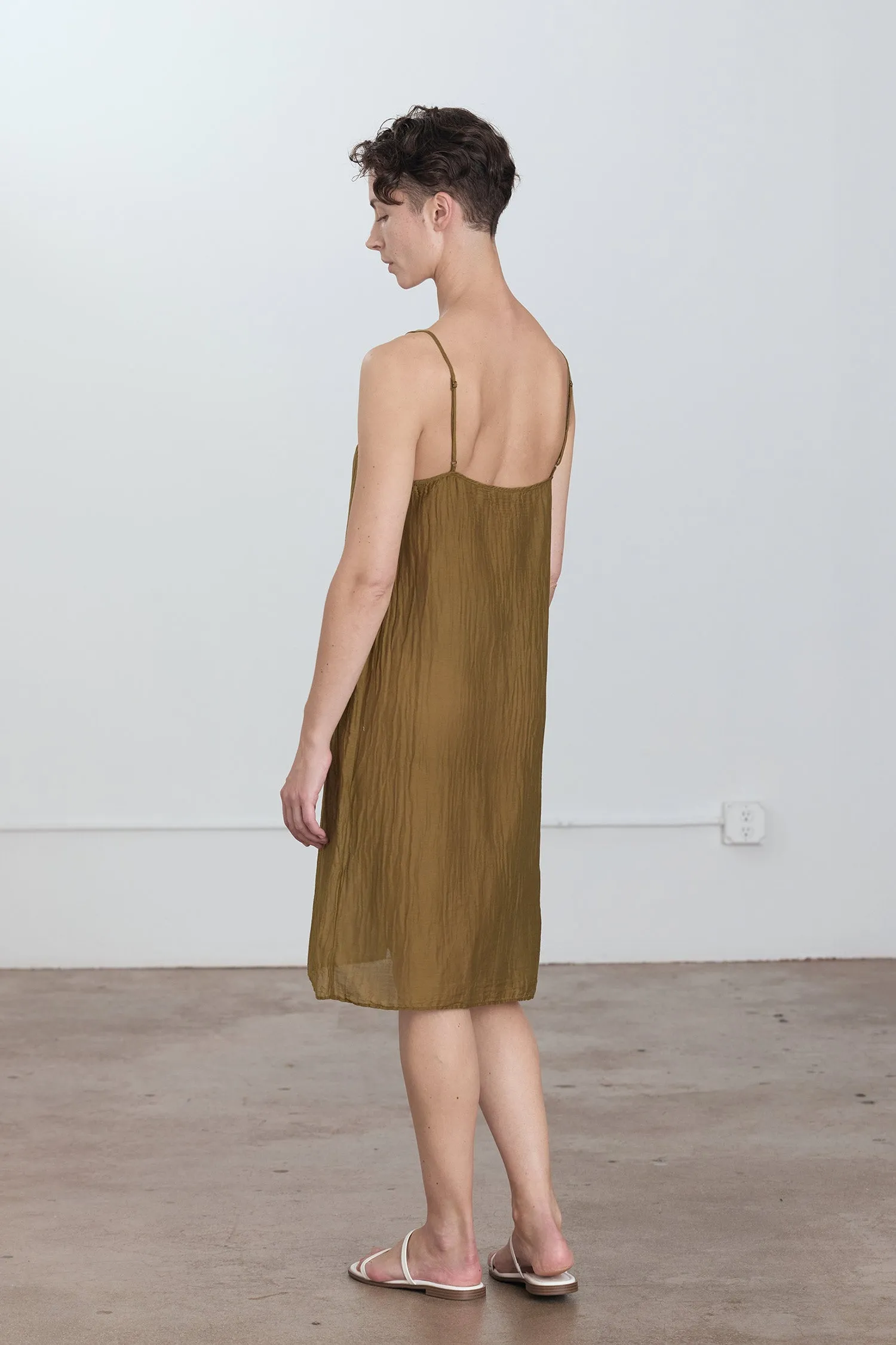 CAMI DRESS / DK. OLIVE sold by Black Crane product image thumbnail 4