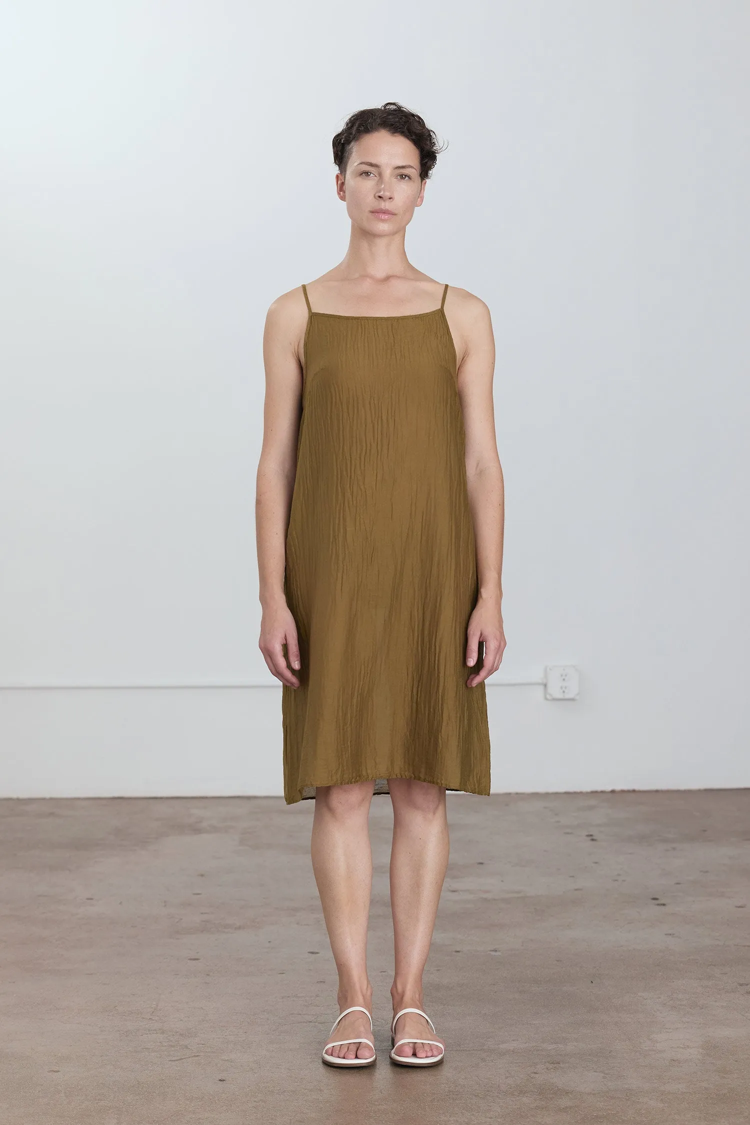 CAMI DRESS / DK. OLIVE sold by Black Crane product image thumbnail 2