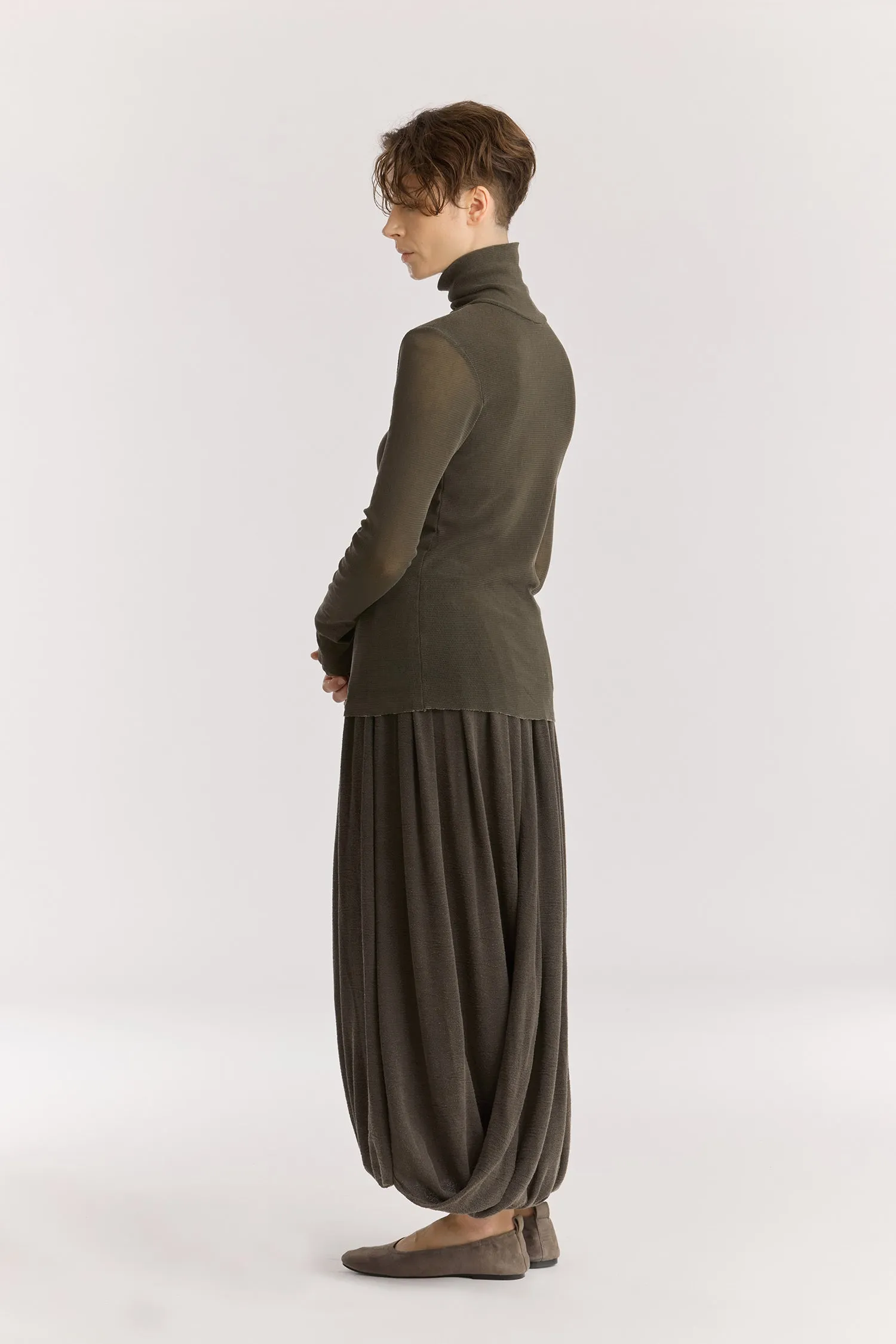 DOUBLE MESH TURTLENECK / SLATE / MC-TN04 sold by Black Crane product image thumbnail 5