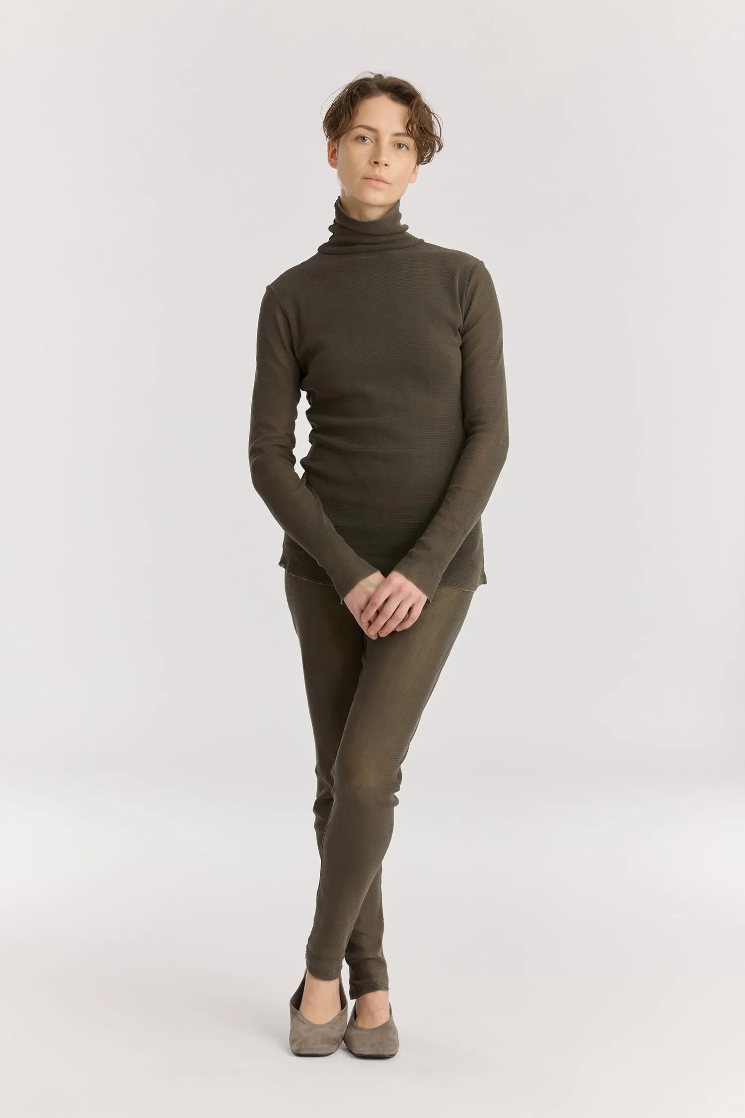 MESH LEGGINGS / SLATE / MC-LG05 sold by Black Crane