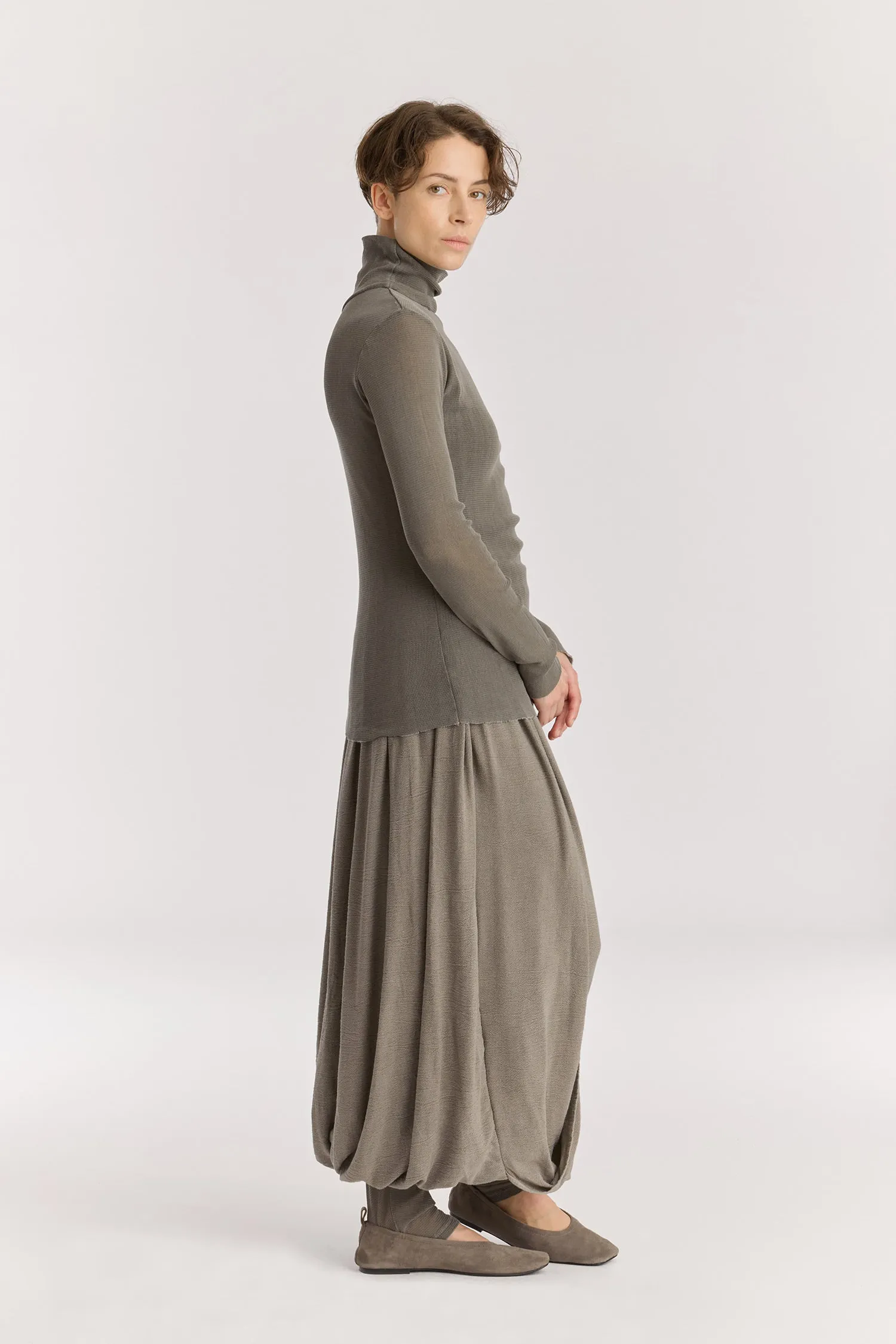 DOUBLE MESH TURTLENECK / DK. STONE / MC-TN04 sold by Black Crane product image thumbnail 2