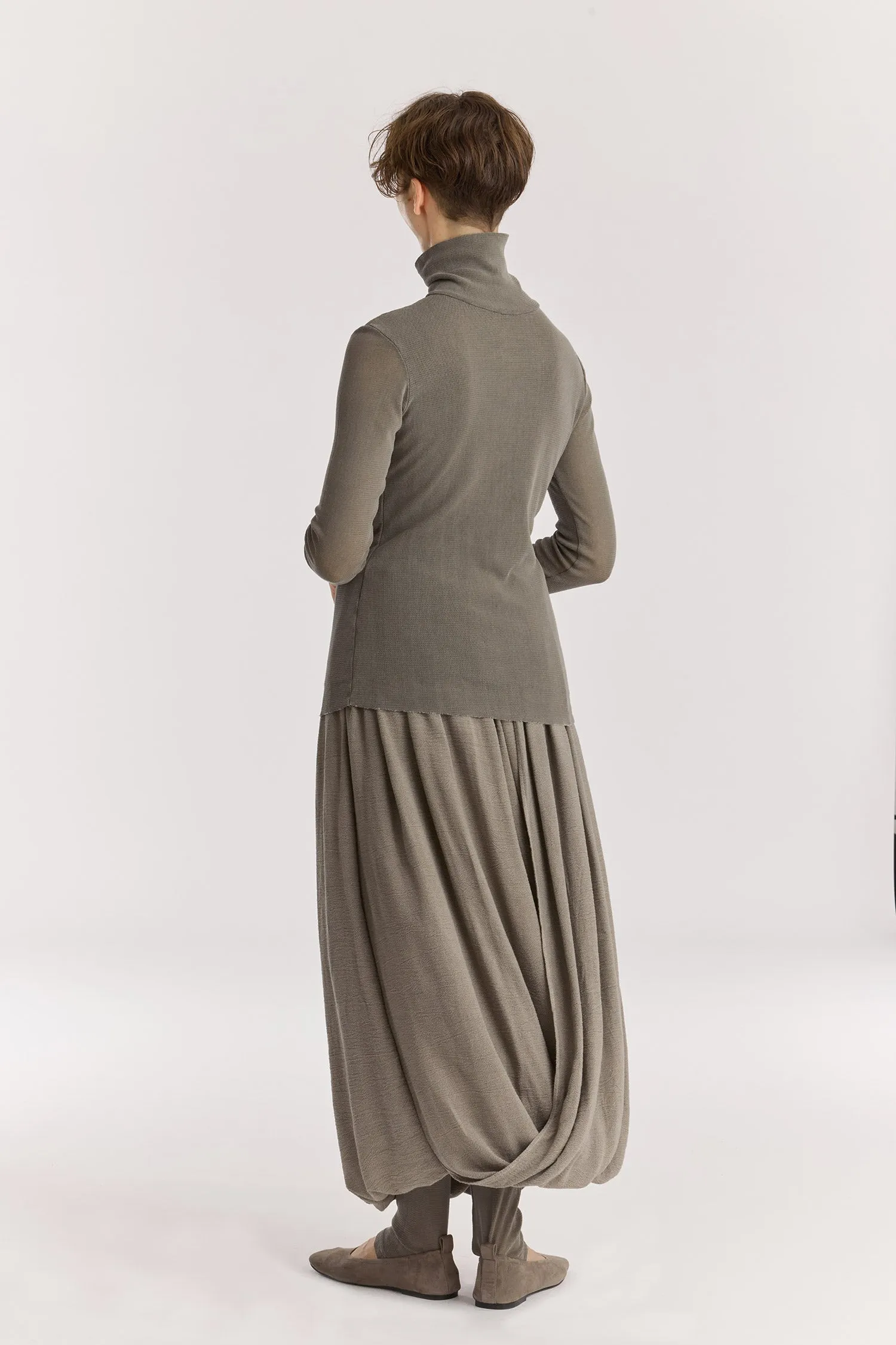 DOUBLE MESH TURTLENECK / DK. STONE / MC-TN04 sold by Black Crane product image thumbnail 5
