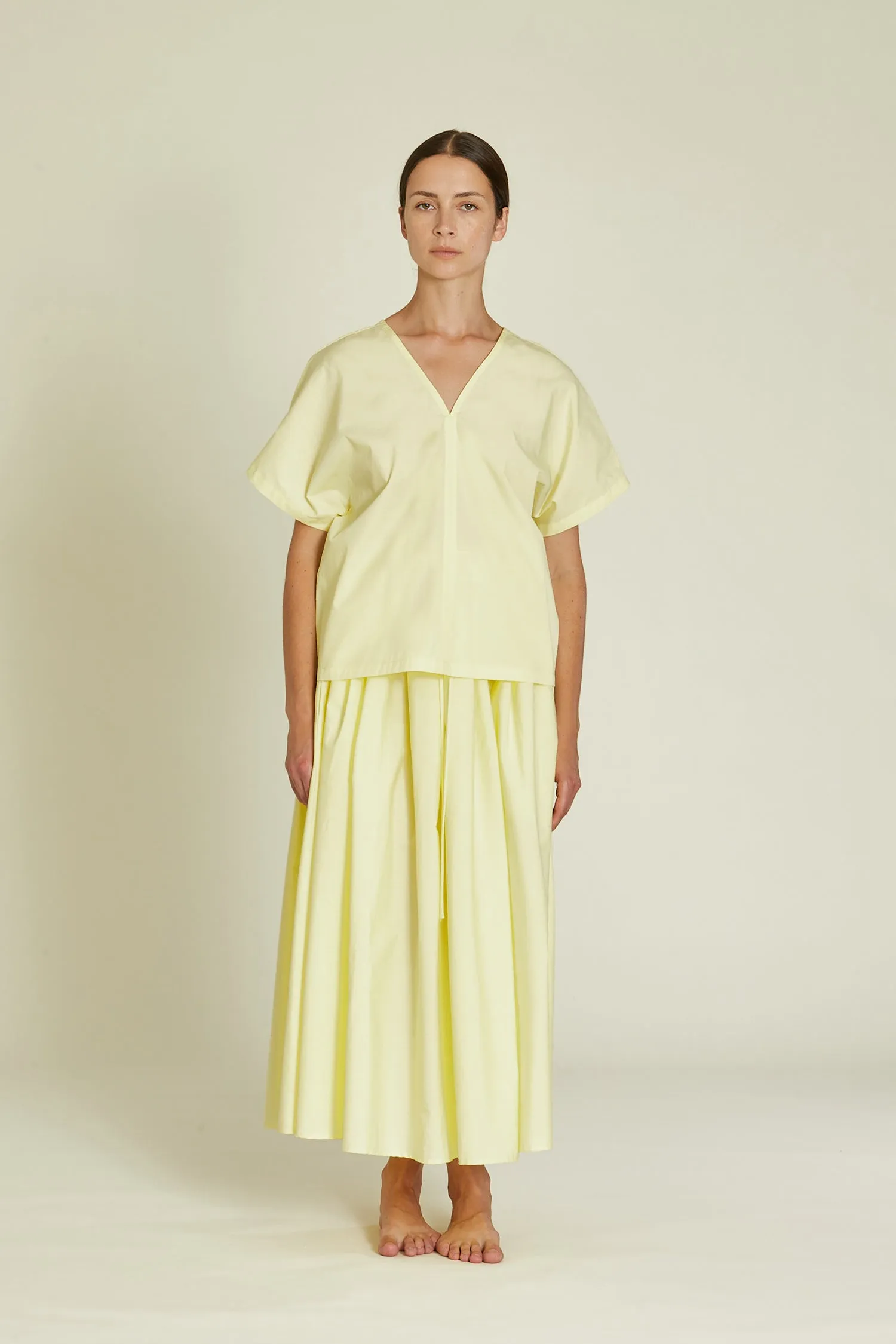 V-NECK TOP / LEMON / OCP-VT15 sold by Black Crane product image thumbnail 4