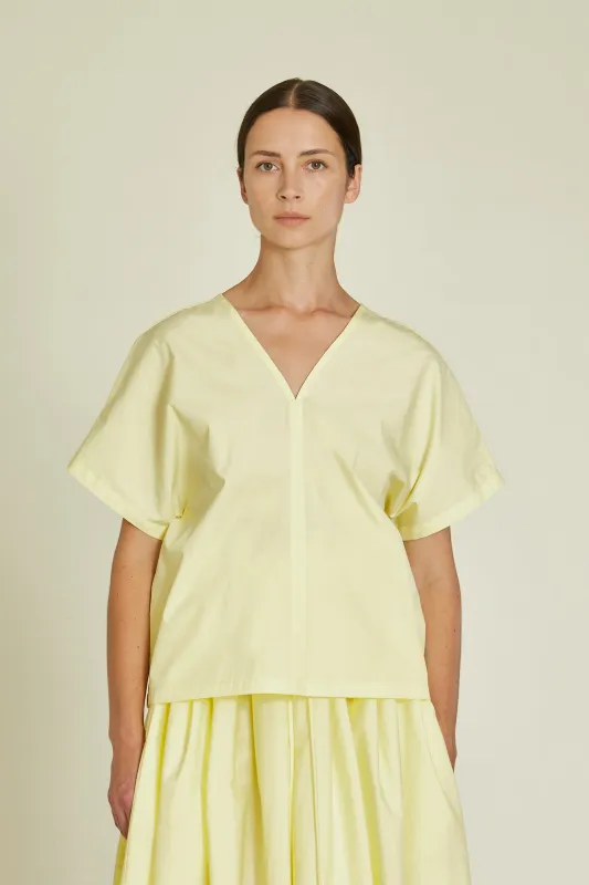 V-NECK TOP / LEMON / OCP-VT15 made by Black Crane