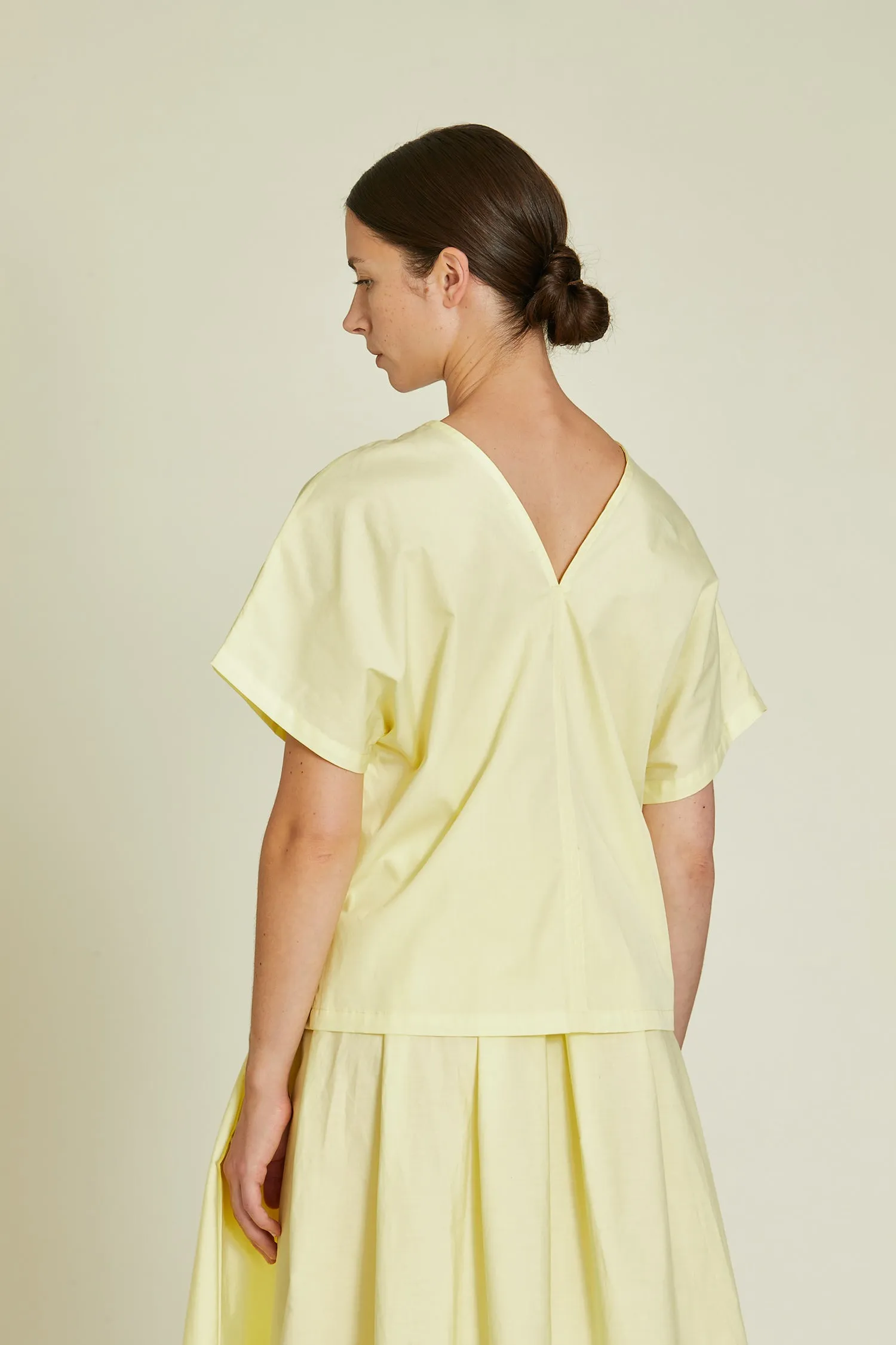 V-NECK TOP / LEMON / OCP-VT15 sold by Black Crane product image thumbnail 2
